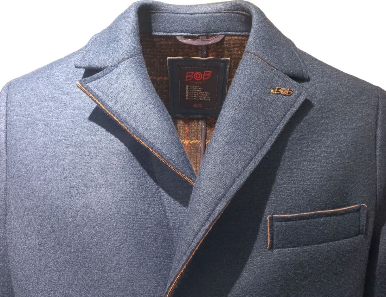 BOB Bob - Cappotto Monopetto Antracite A23ANDY400 T400 da uomo in Cappotti Drestige - Casamassima, commercioVirtuoso.it