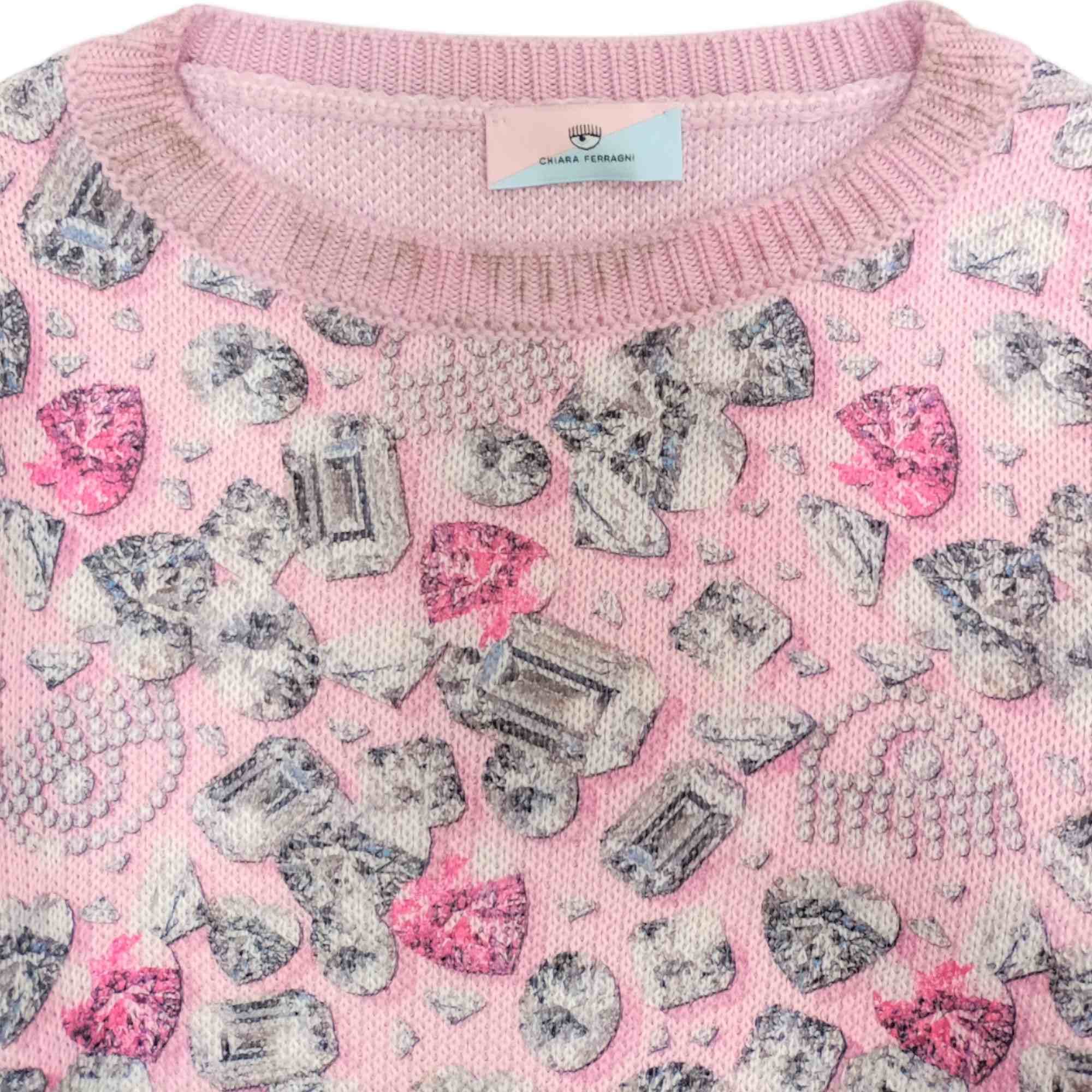 CHIARA FERRAGNI Chiara Ferragni - Maglione Lana 090f A Fantasia Rosa 59B606 2053 da bambino in Maglioni Drestige - Casamassima, commercioVirtuoso.it