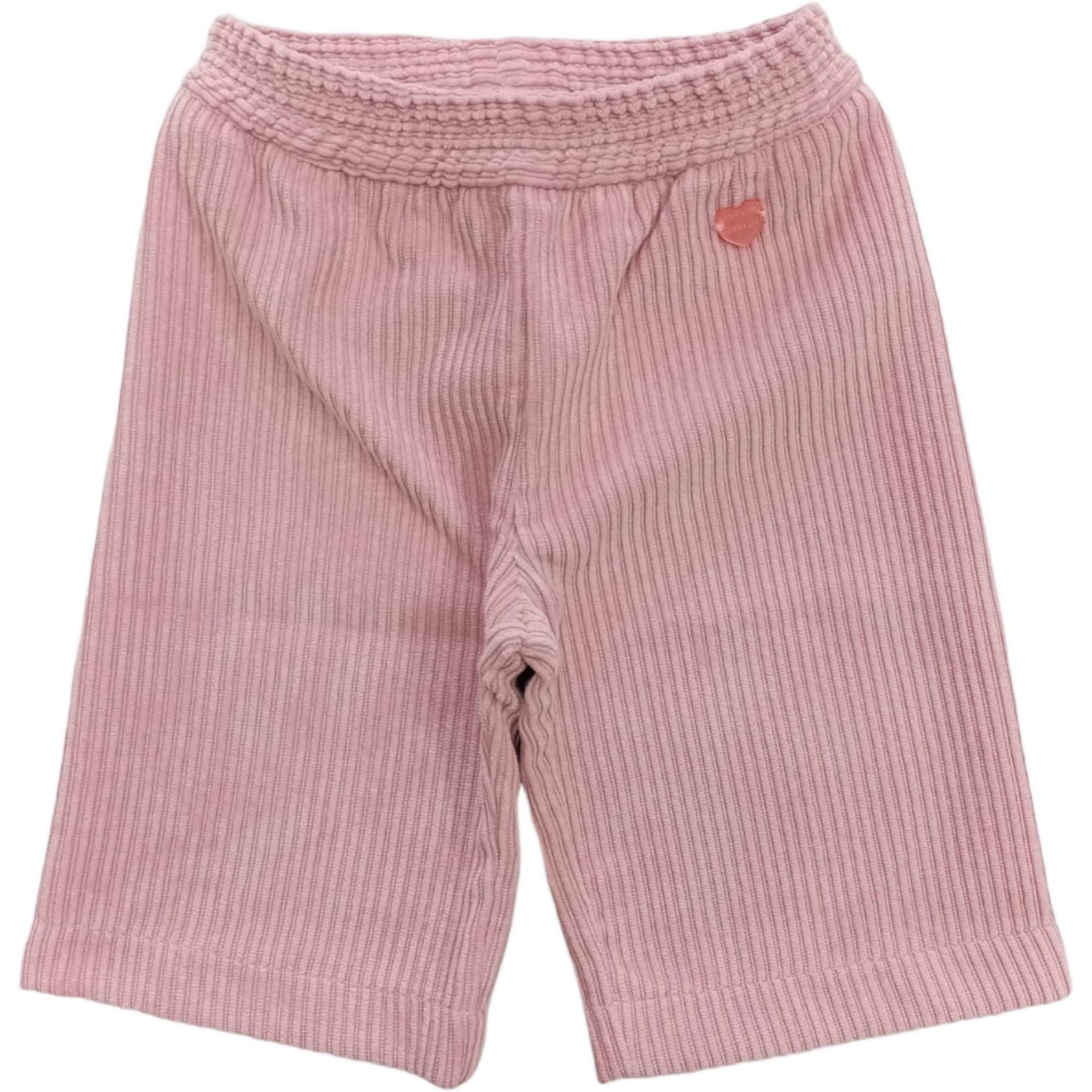MONNALISA Monnalisa - Pant. Cropped Rosa Velluto Coste Larghe 37B402 2855