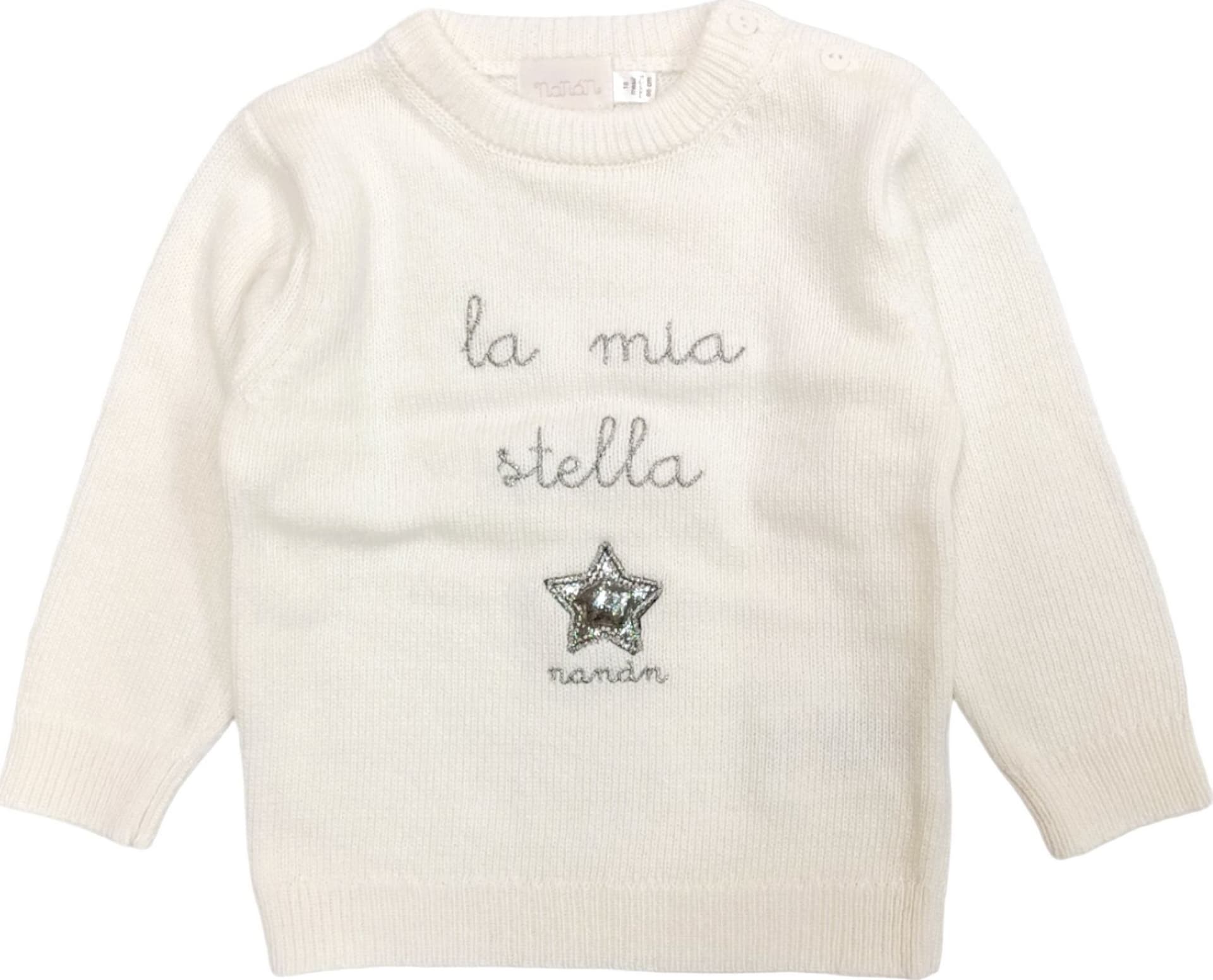 NANAN Nanan - Maglia Panna/argento - La Mia Stella I23427