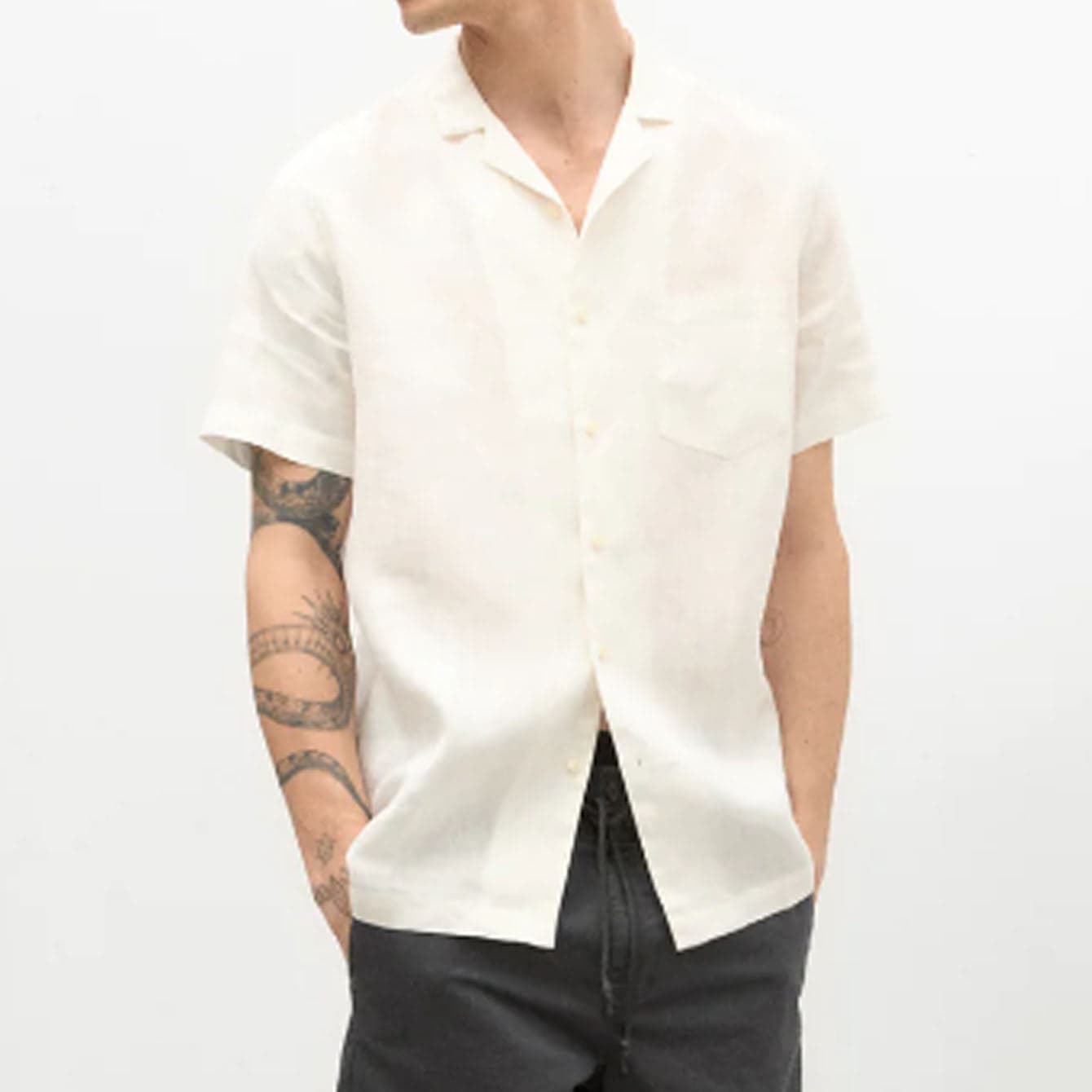 ECOALF Ecoalf - Gasrsutar0725ms23 000 White SUTARALF SHIRT M da uomo in Camicie casual Drestige - Casamassima, commercioVirtuoso.it