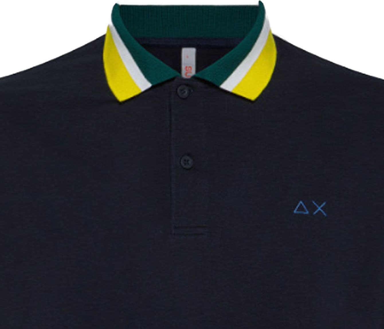 SUN68 Sun68 - Polo Collar Multistripes 07 Navy Blue A33126 da uomo in Polo Drestige - Casamassima, commercioVirtuoso.it