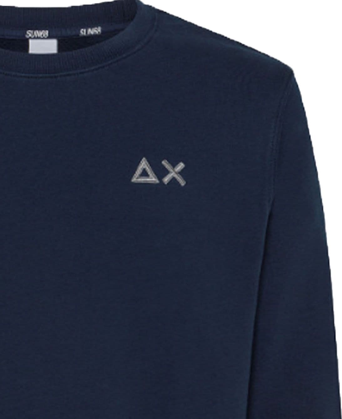 SUN68 Sun68 - Round Neck Basic 07 Navy Blue F33106 da uomo in Maglioni Drestige - Casamassima, commercioVirtuoso.it