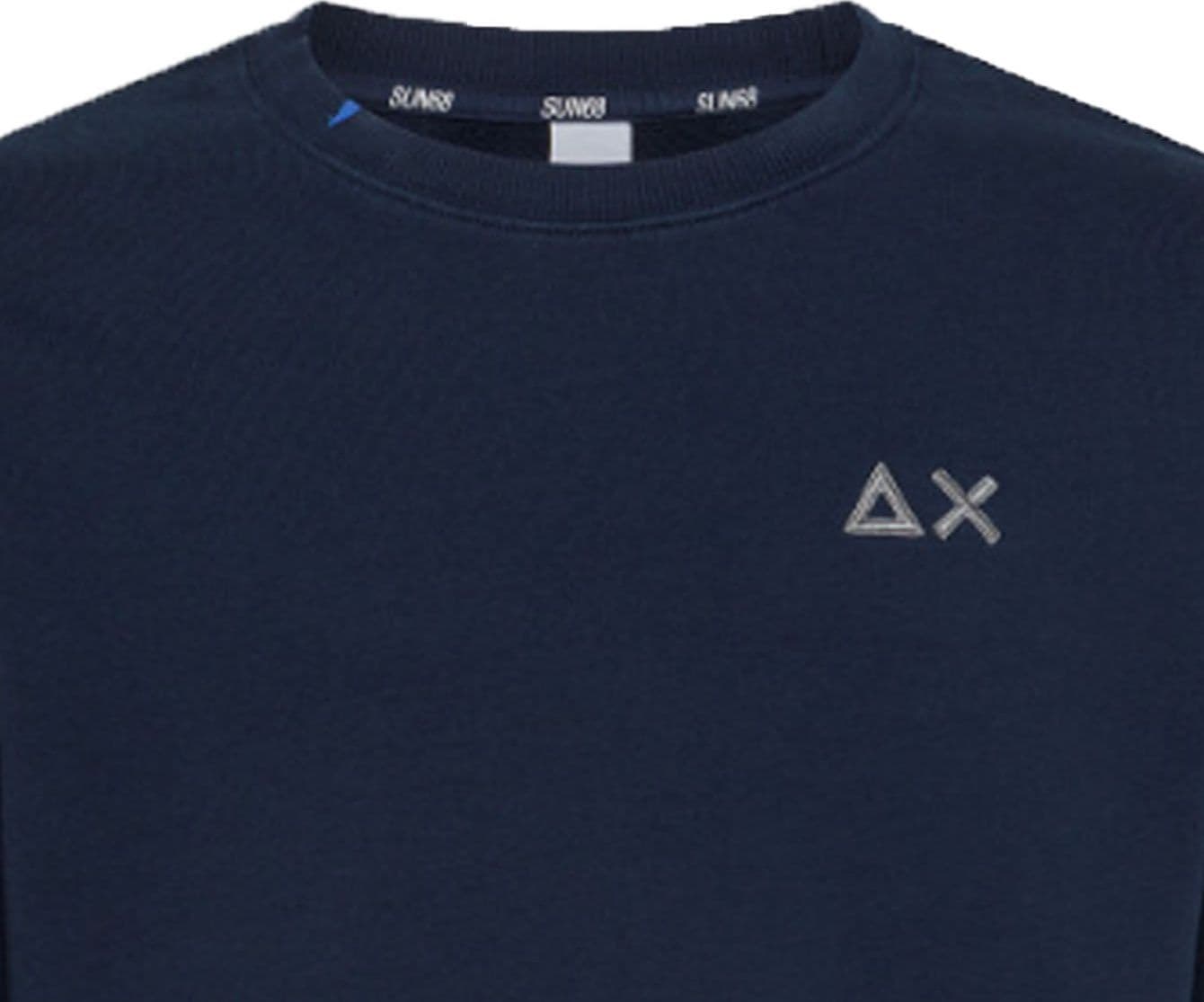 SUN68 Sun68 - Round Neck Basic 07 Navy Blue F33106 da uomo in Maglioni Drestige - Casamassima, commercioVirtuoso.it