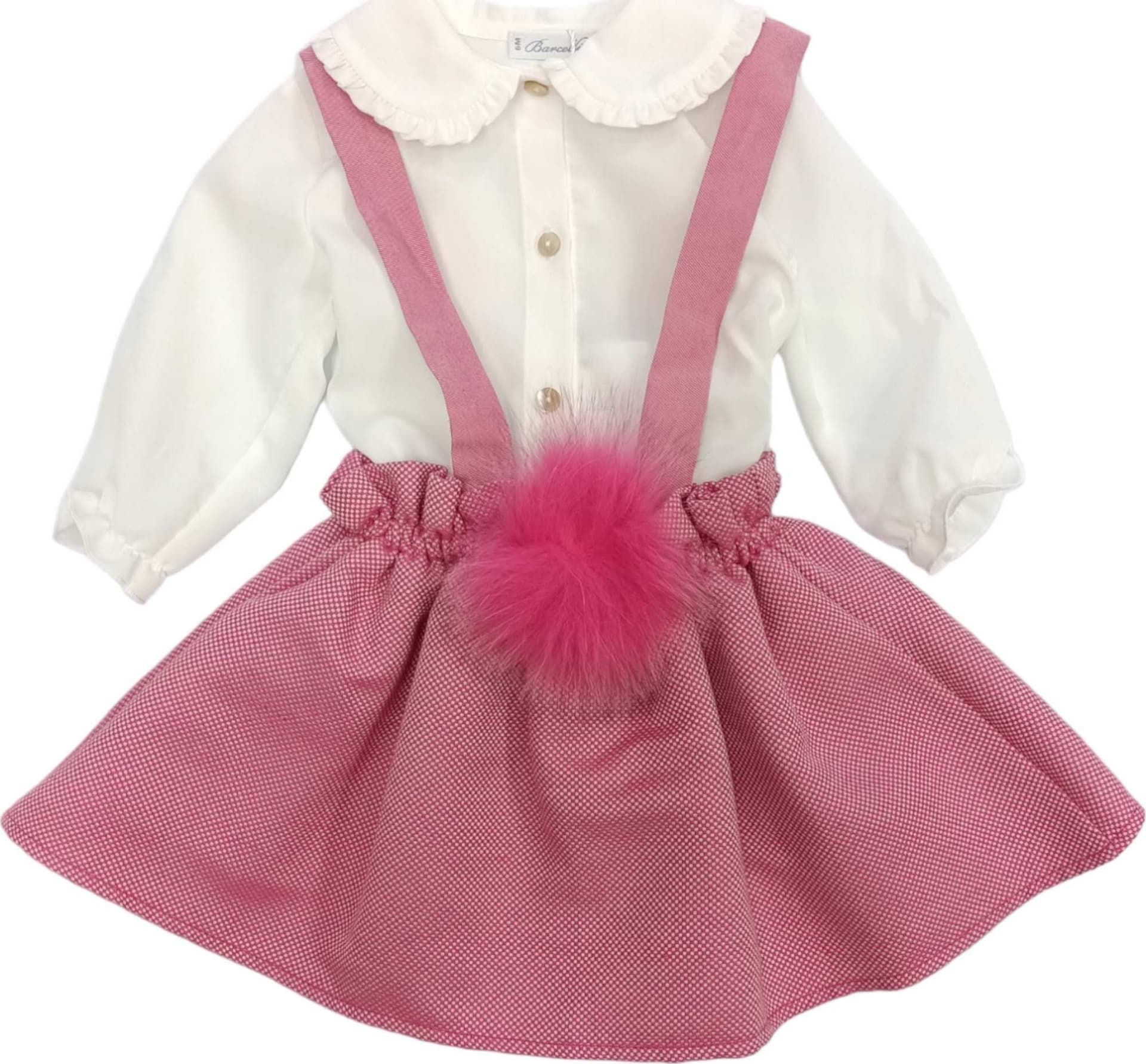 BARCELLINO Barcellino - Completo 2 Pz. Bianco-fuxia C/pom Pon 106501