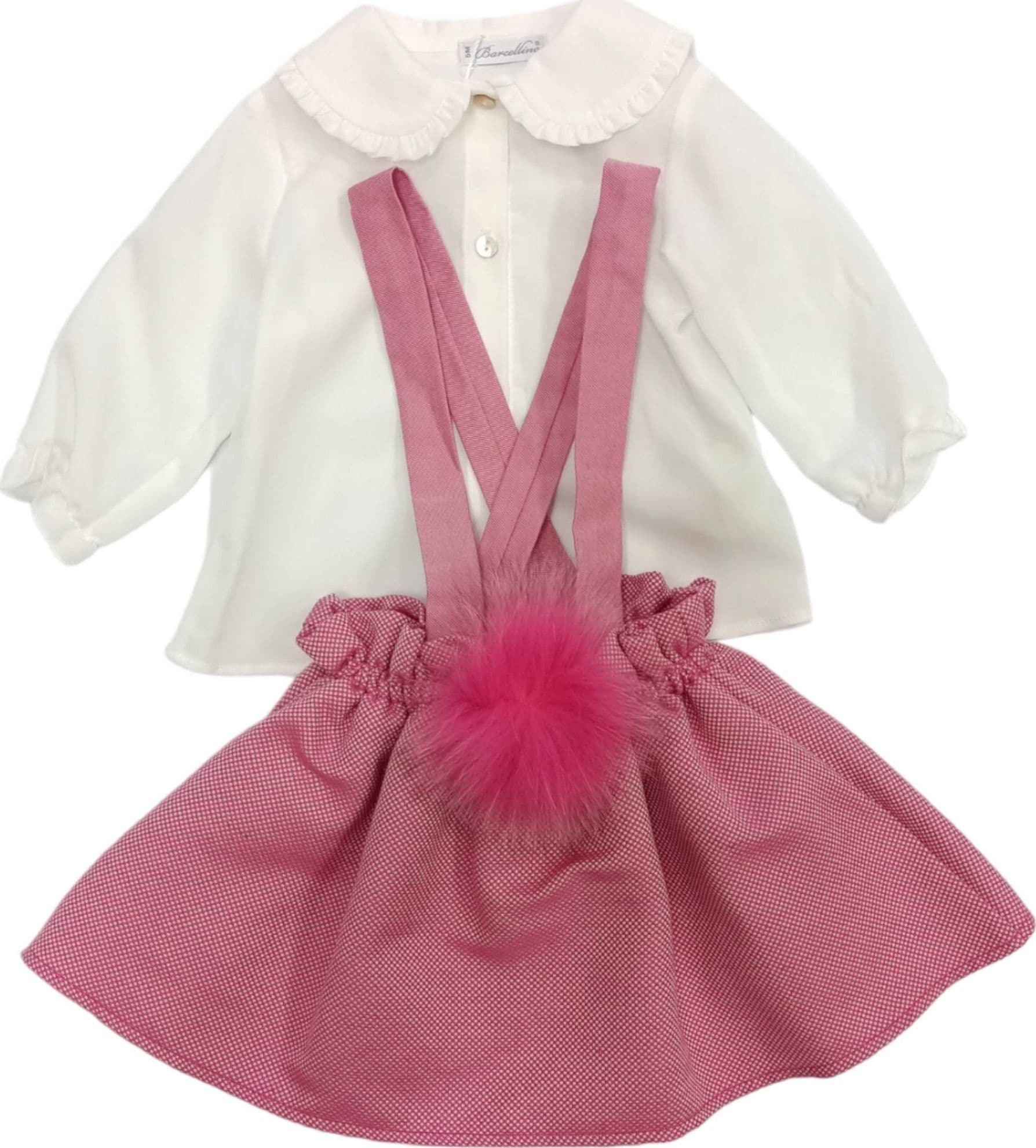 BARCELLINO Barcellino - Completo 2 Pz. Bianco-fuxia C/pom Pon 106501 da bambino in Auto Drestige - Casamassima, commercioVirtuoso.it