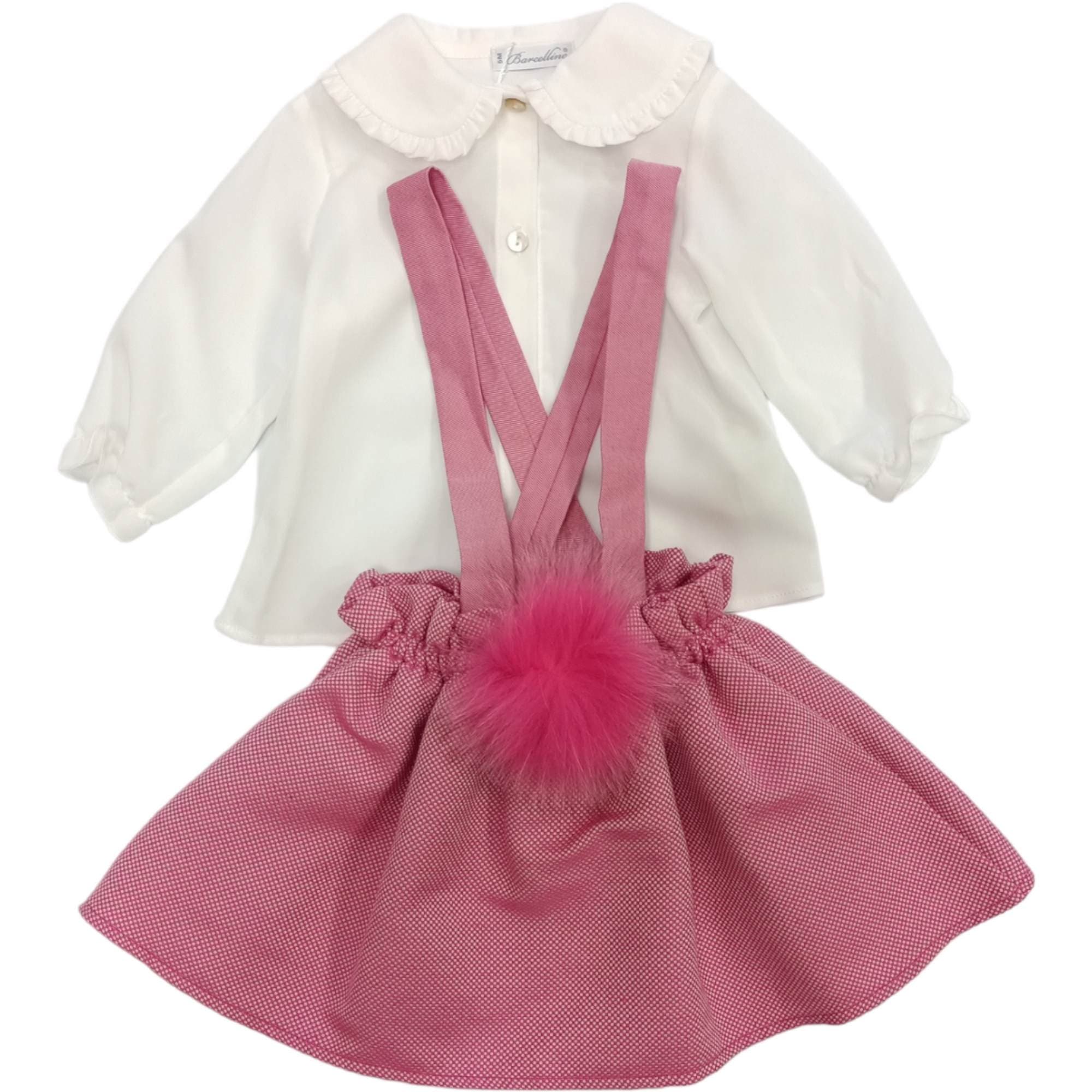 BARCELLINO Barcellino - Completo 2 Pz. Bianco-fuxia C/pom Pon 106501 da bambino in Auto Drestige - Casamassima, commercioVirtuoso.it