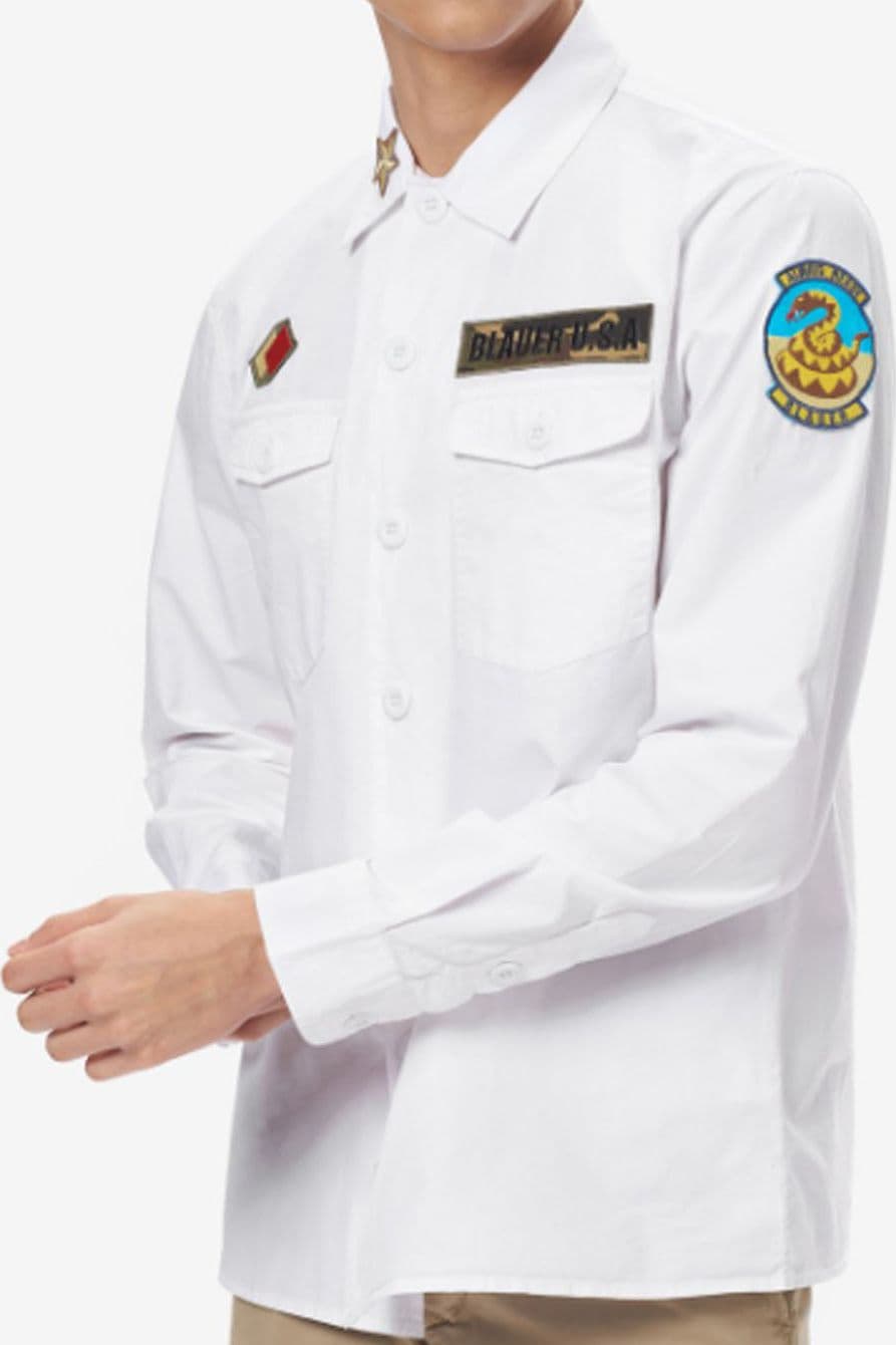 Blauer - 006240 Camicia M/l 100 23SBLUS01354 da uomo in Camicie casual Drestige - Casamassima, commercioVirtuoso.it