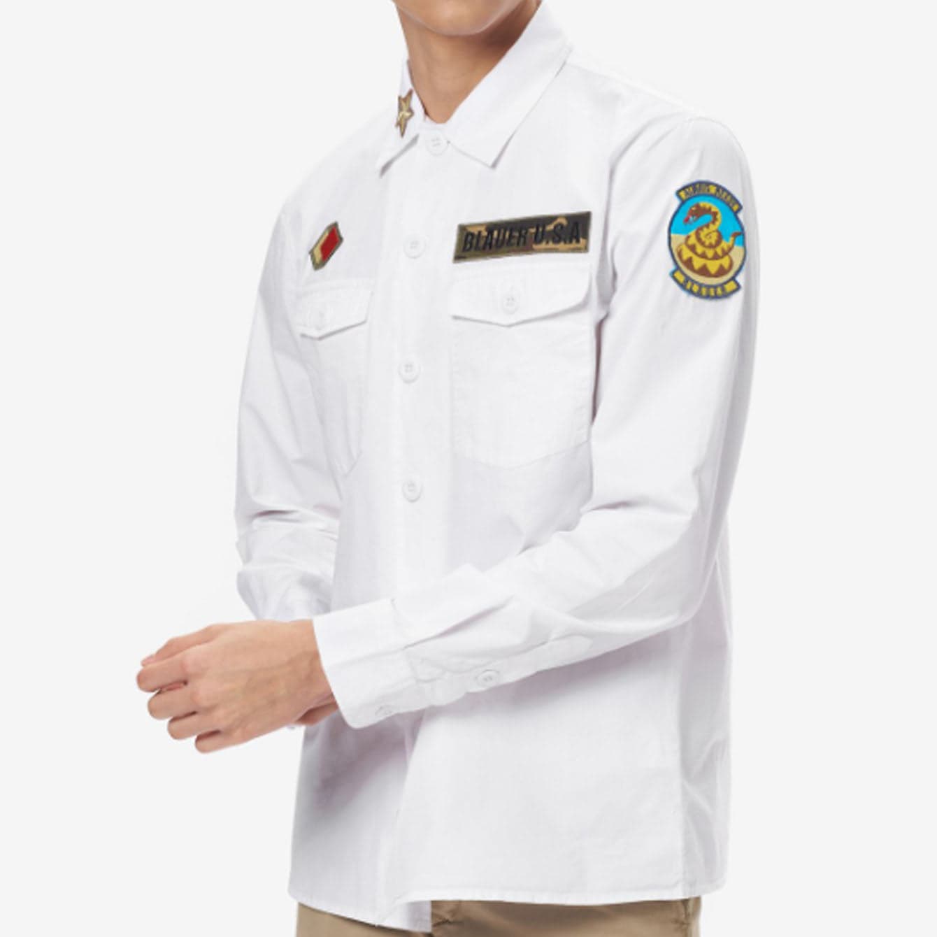 Blauer - 006240 Camicia M/l 100 23SBLUS01354 da uomo in Camicie casual Drestige - Casamassima, commercioVirtuoso.it