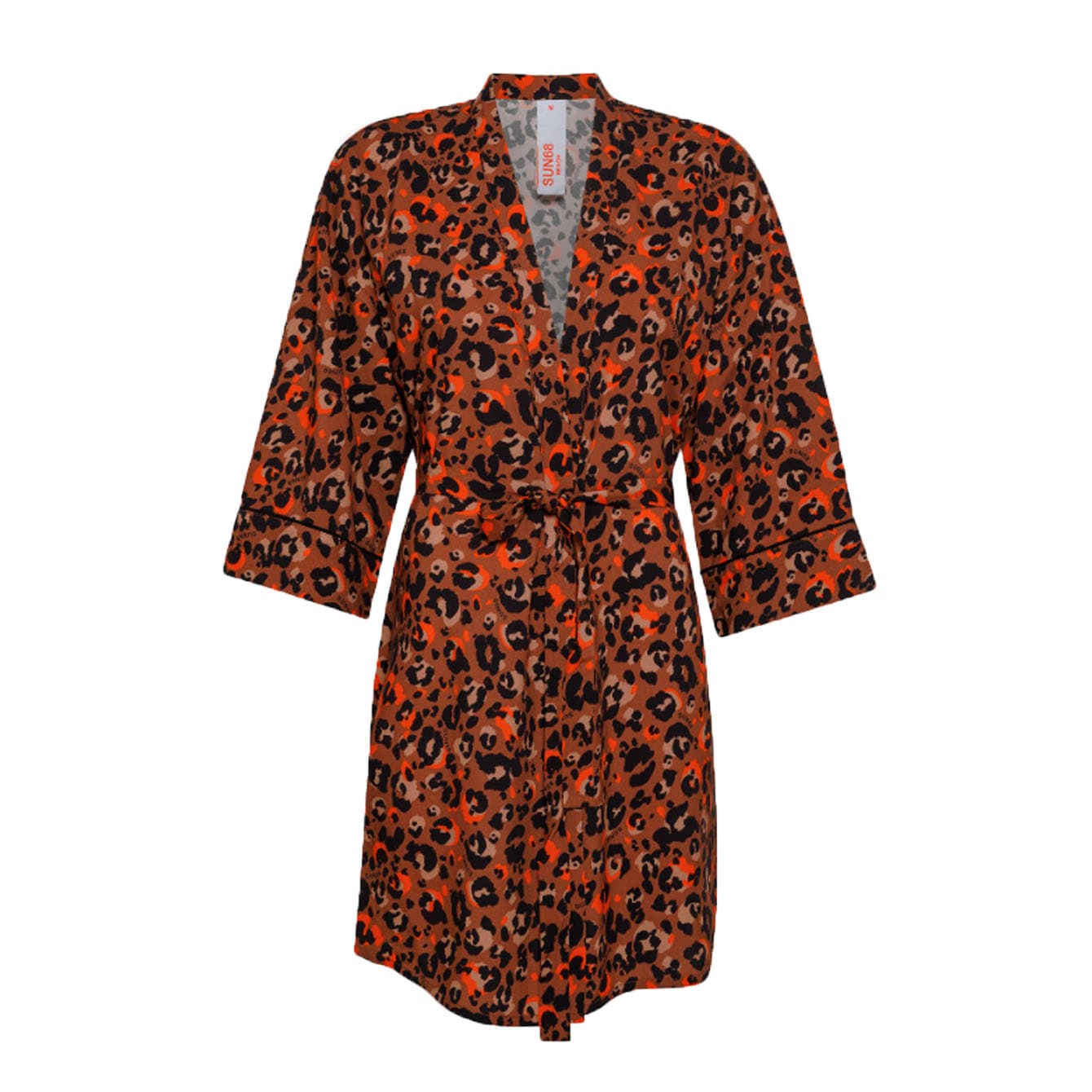 SUN68 BEACH Sun68 Beach - Kimono Beach Print 1664 Beige/arancio S33250