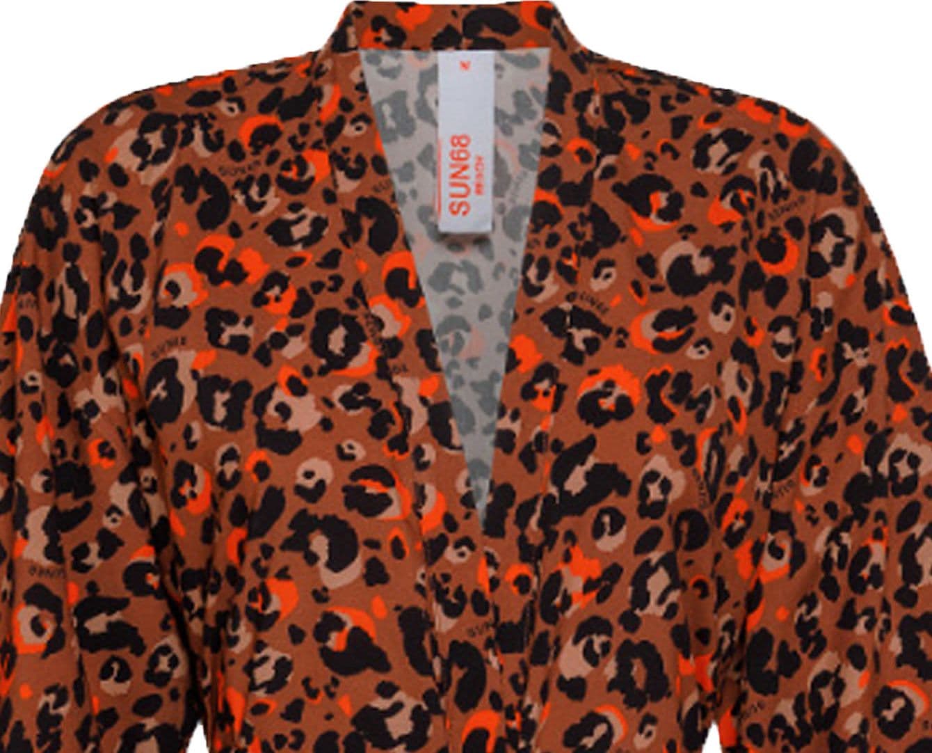 SUN68 BEACH Sun68 Beach - Kimono Beach Print 1664 Beige/arancio S33250 da donna in Copricostumi e parei Drestige - Casamassima, commercioVirtuoso.it