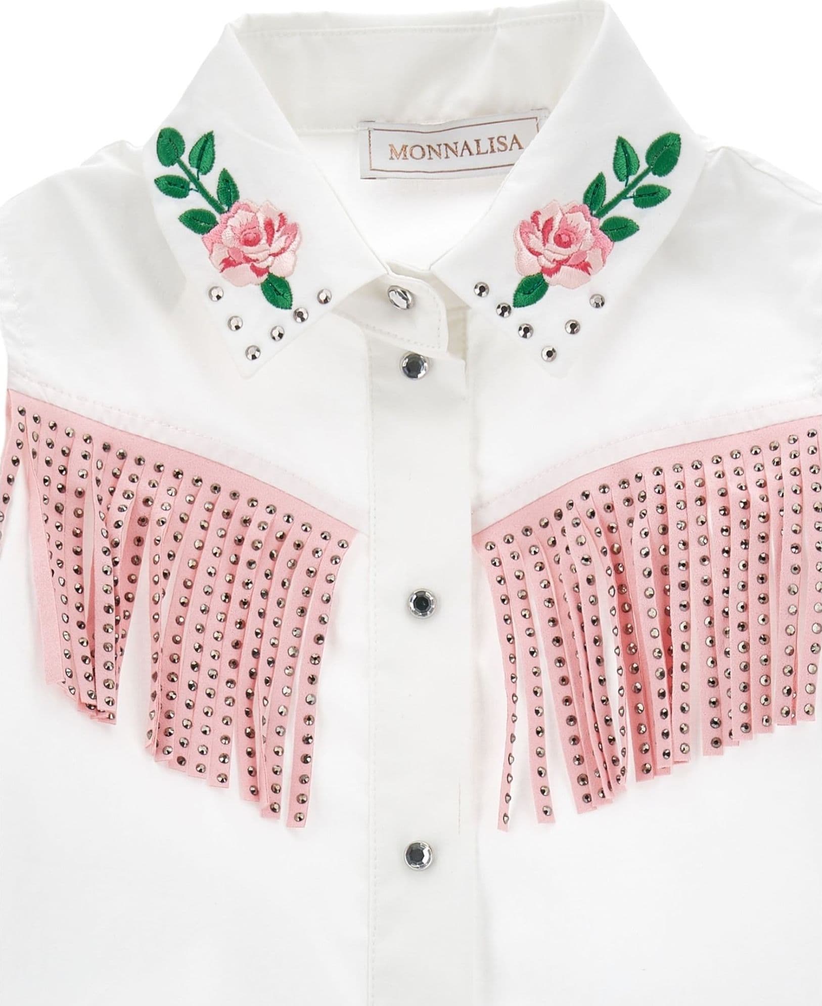 MONNALISA Monnalisa - Camicia Bianca Rodeo 11C300 3116 da bambino in Camicie Drestige - Casamassima, commercioVirtuoso.it