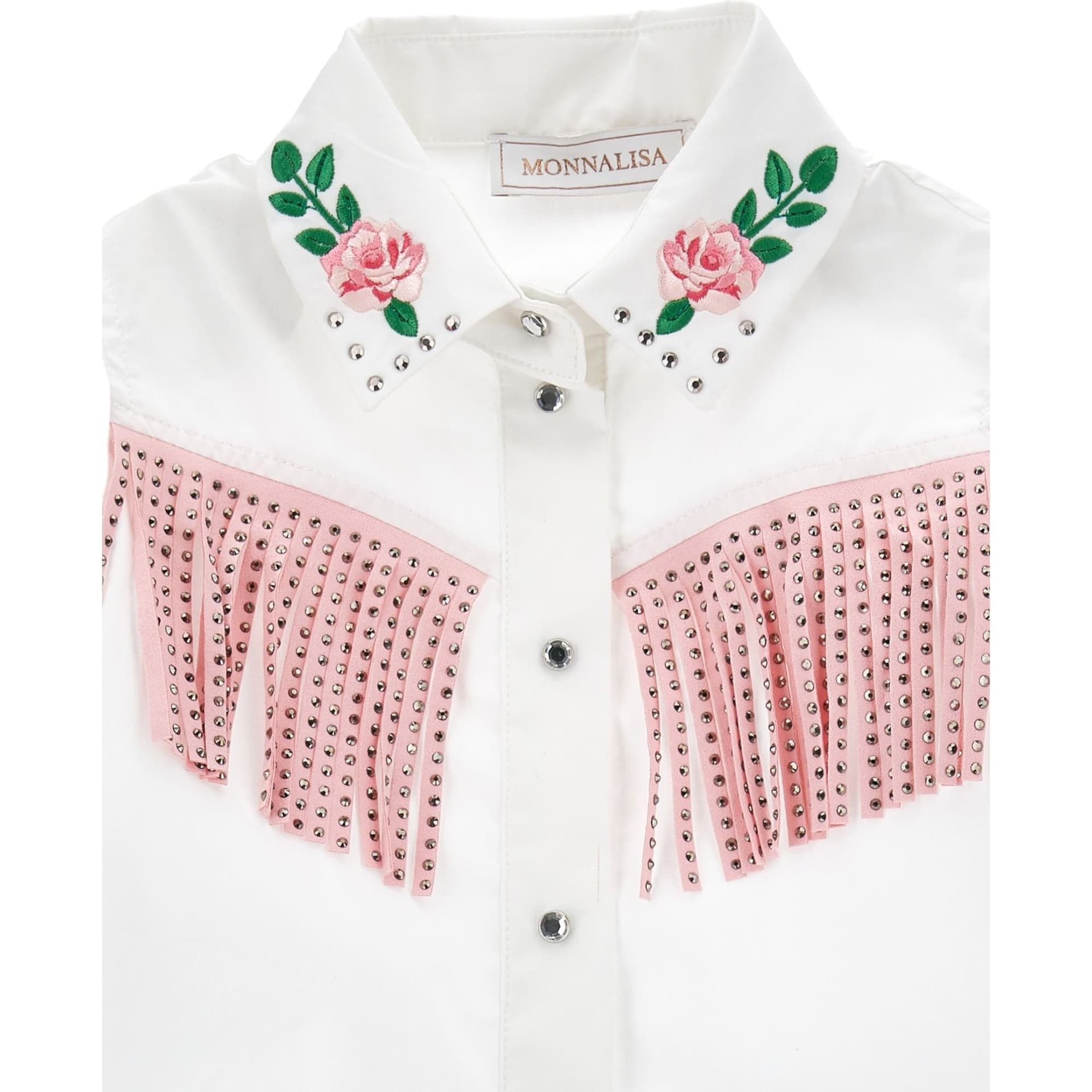 MONNALISA Monnalisa - Camicia Bianca Rodeo 11C300 3116 da bambino in Camicie Drestige - Casamassima, commercioVirtuoso.it