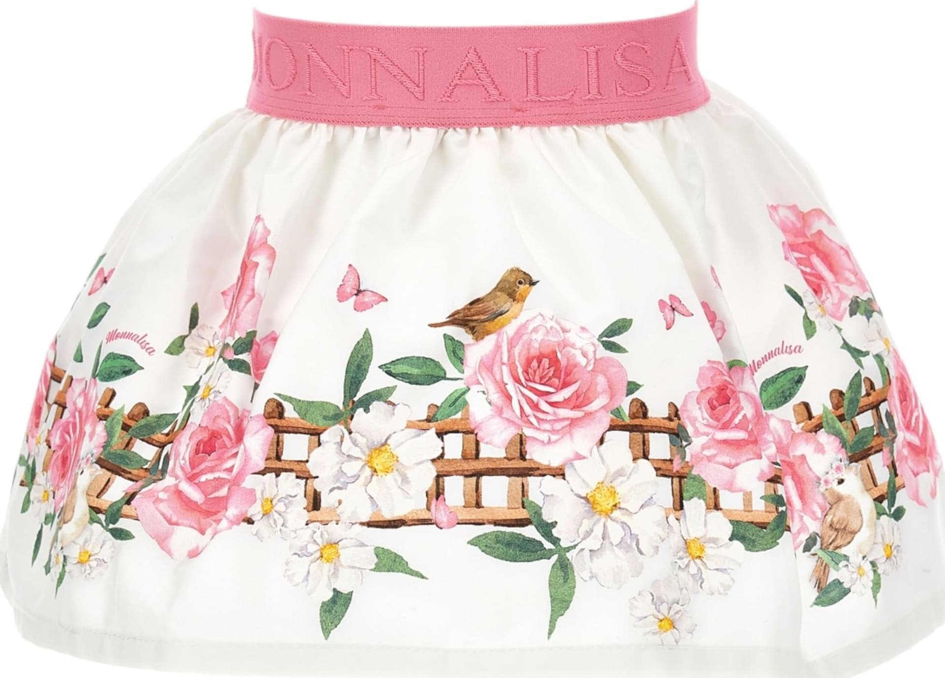 MONNALISA Monnalisa - Gonna Romantic Bianca/rosa Fiori 31C700 3652 da bambino in Gonne e gonne pantalone Drestige - Casamassima, commercioVirtuoso.it