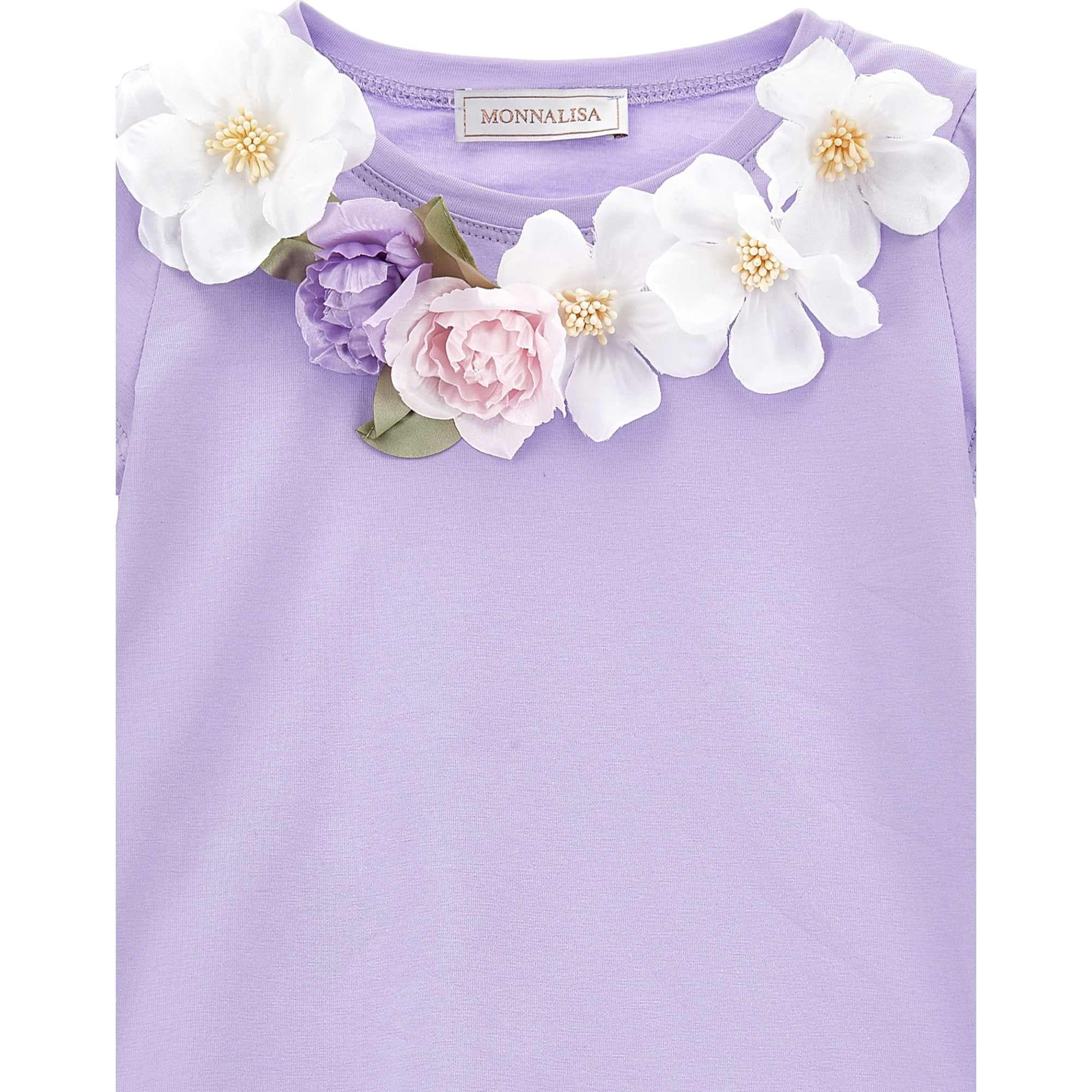 MONNALISA Monnalisa - T-shirt Glicine 0065 Fiori 11C630 3201 da bambino in Maglieria Drestige - Casamassima, commercioVirtuoso.it