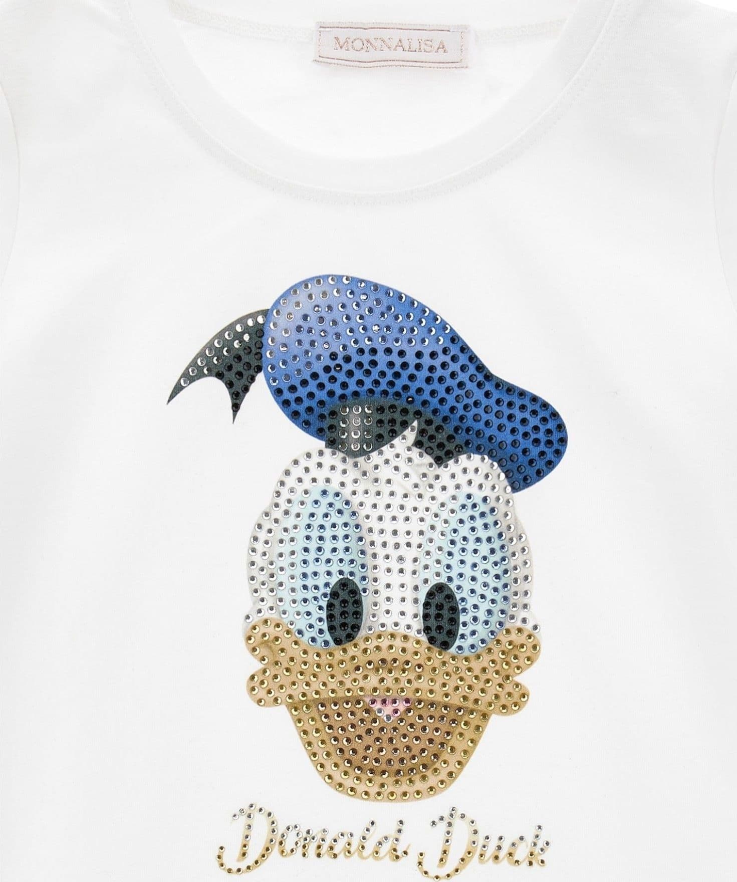 MONNALISA Monnalisa - T-shirt Bianca Donald Duck 19C609 3011 da bambino in Personaggi d'azione Drestige - Casamassima, commercioVirtuoso.it