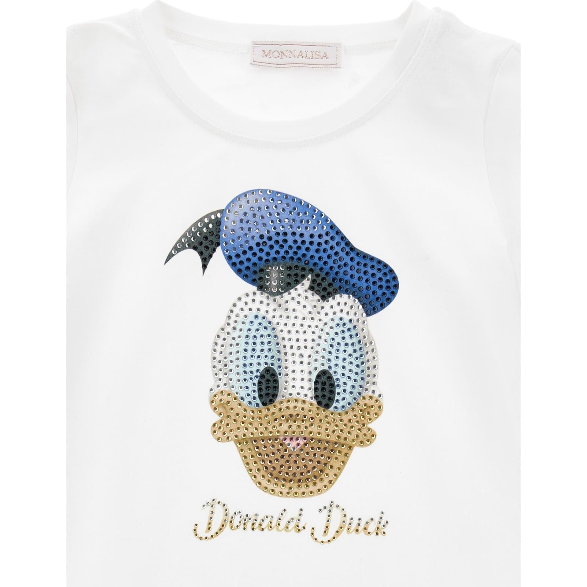 MONNALISA Monnalisa - T-shirt Bianca Donald Duck 19C609 3011 da bambino in Personaggi d'azione Drestige - Casamassima, commercioVirtuoso.it