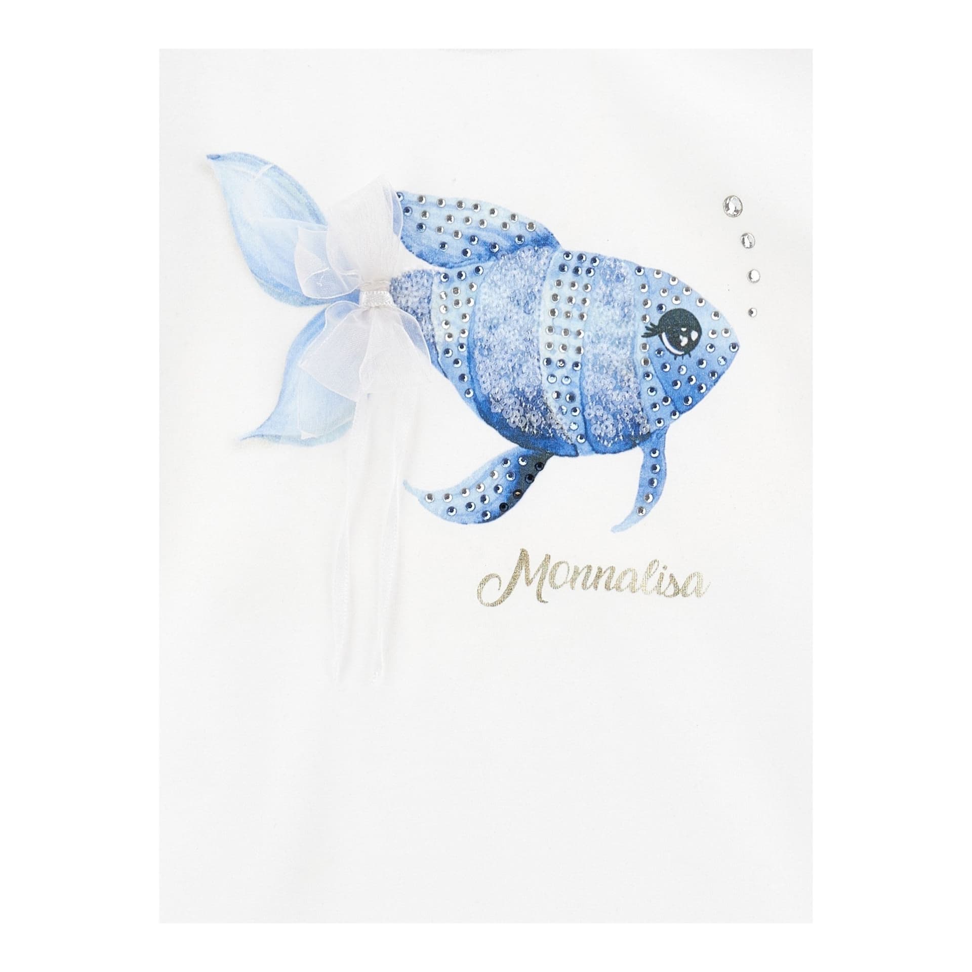 MONNALISA Monnalisa - T-shirt Bianca 0099 Pesciolini 19C616 3011 da bambino in T-shirt Drestige - Casamassima, commercioVirtuoso.it