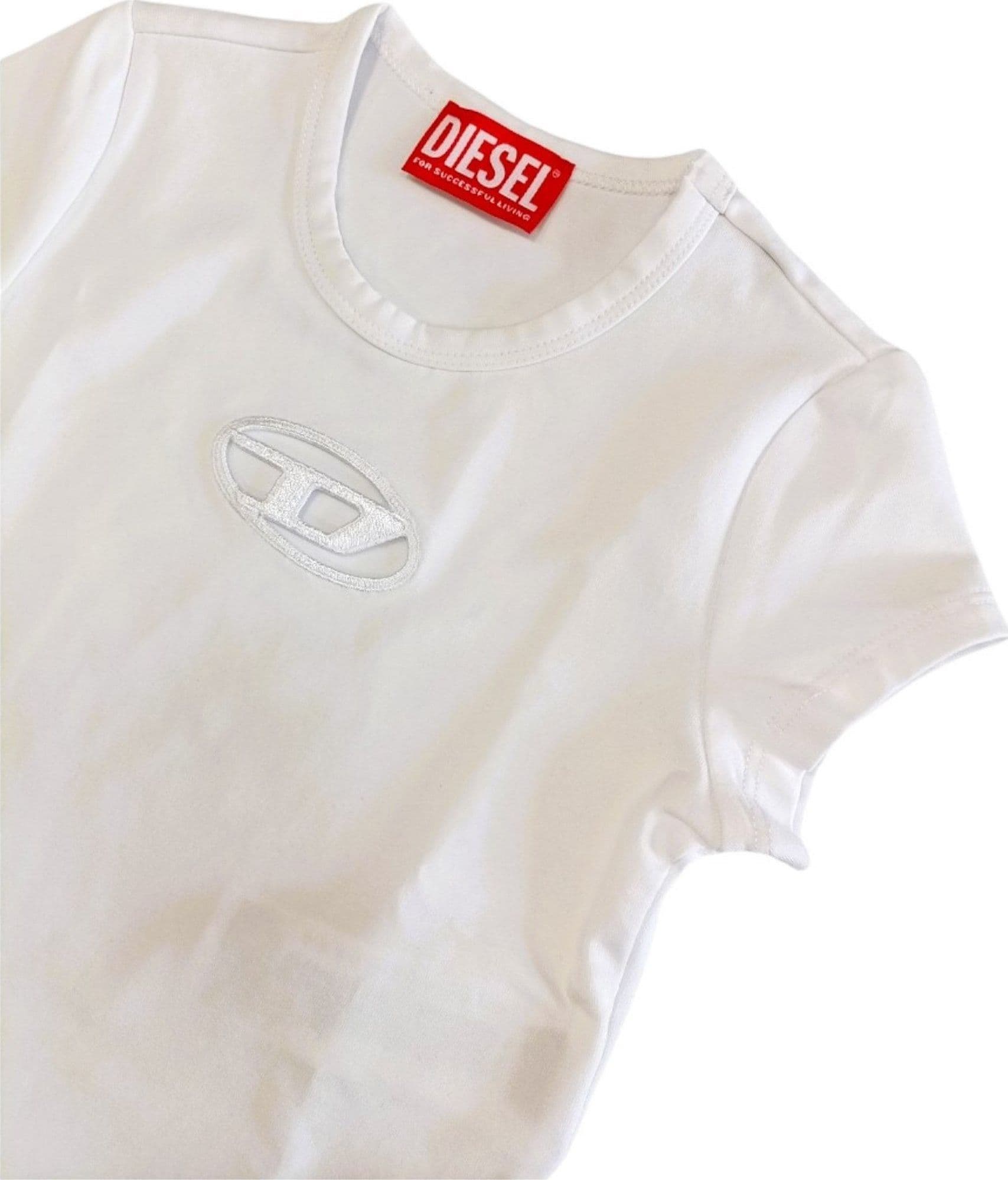 DIESEL Diesel - T-shirt Bianca K100 Logo Intagliato J01830 0AFAA da bambino in T-shirt Drestige - Casamassima, commercioVirtuoso.it
