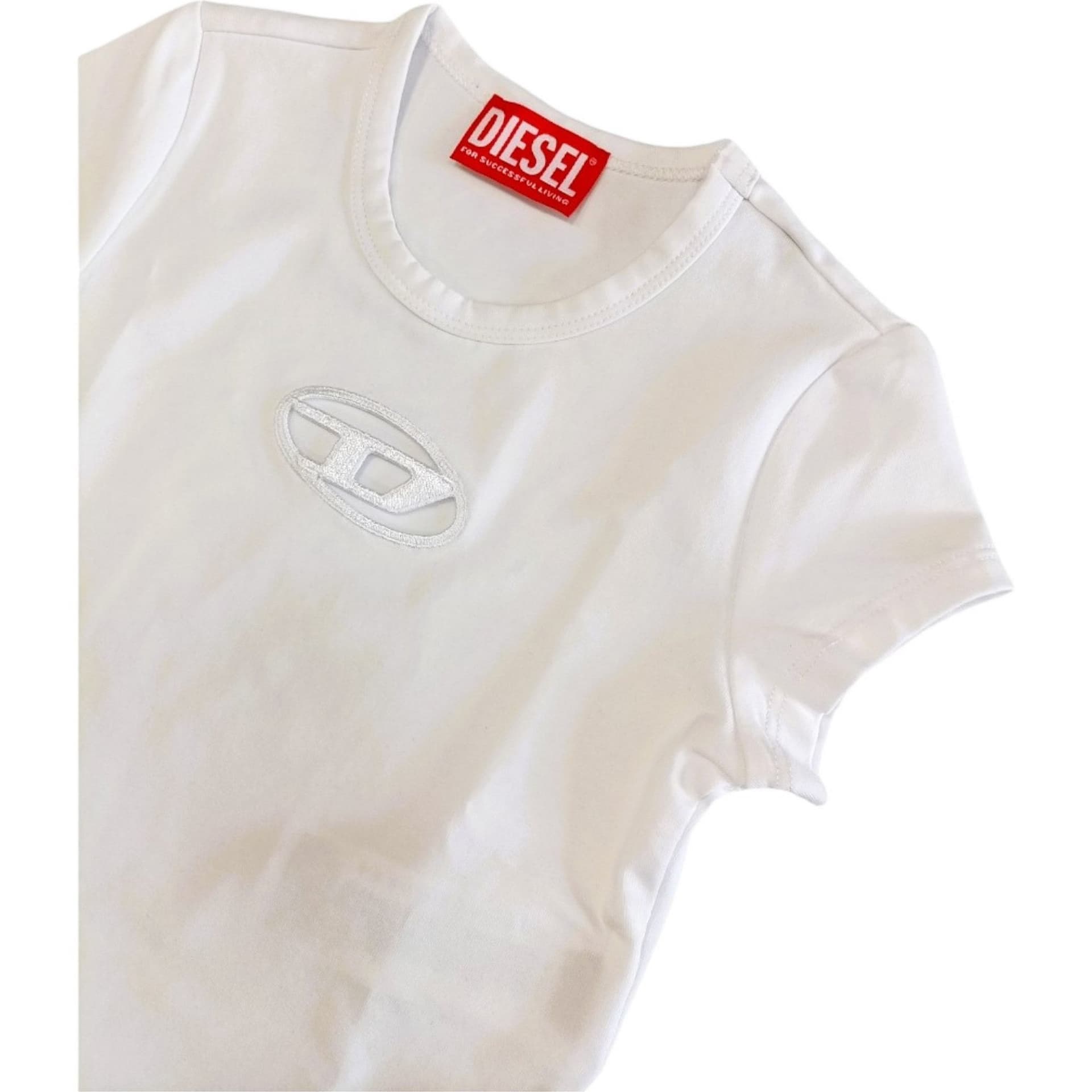 DIESEL Diesel - T-shirt Bianca K100 Logo Intagliato J01830 0AFAA da bambino in T-shirt Drestige - Casamassima, commercioVirtuoso.it