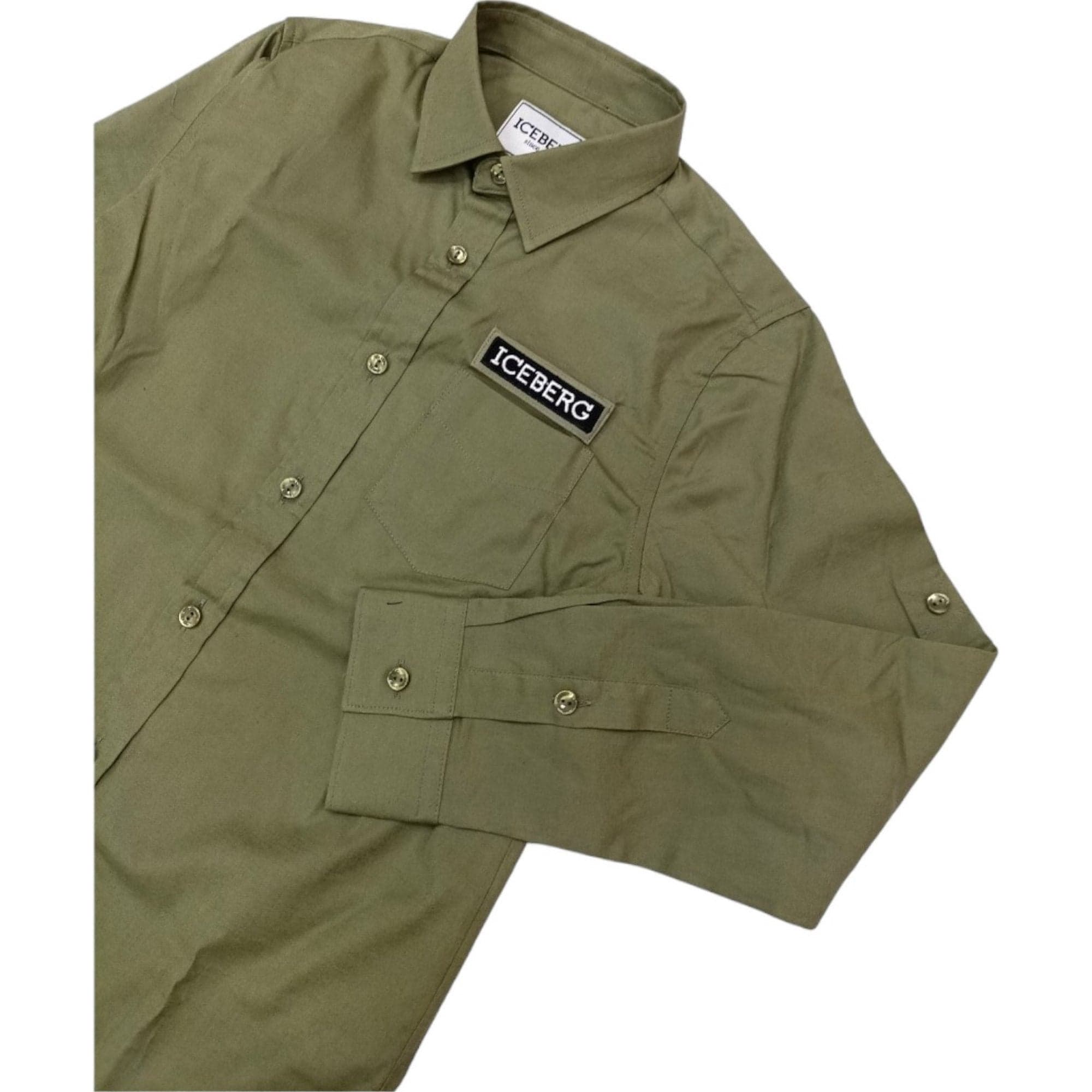 ICEBERG Iceberg - Camicia Verde Militare CMICE4106J da bambino in Camicie Drestige - Casamassima, commercioVirtuoso.it