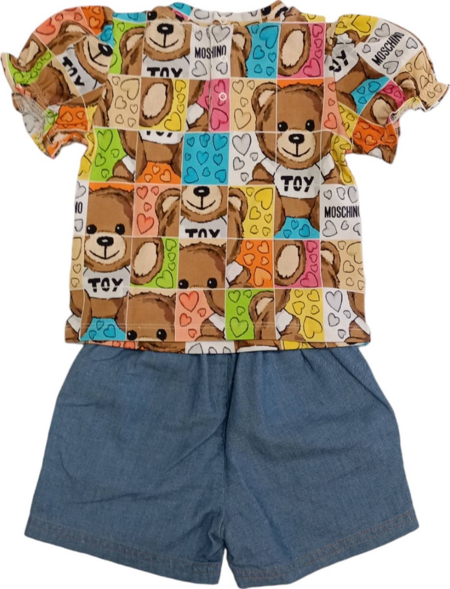 moschino Moschino - Blusa+shorts 40168 Blue MDG015L0E22 da bambino in T-shirt Drestige - Casamassima, commercioVirtuoso.it
