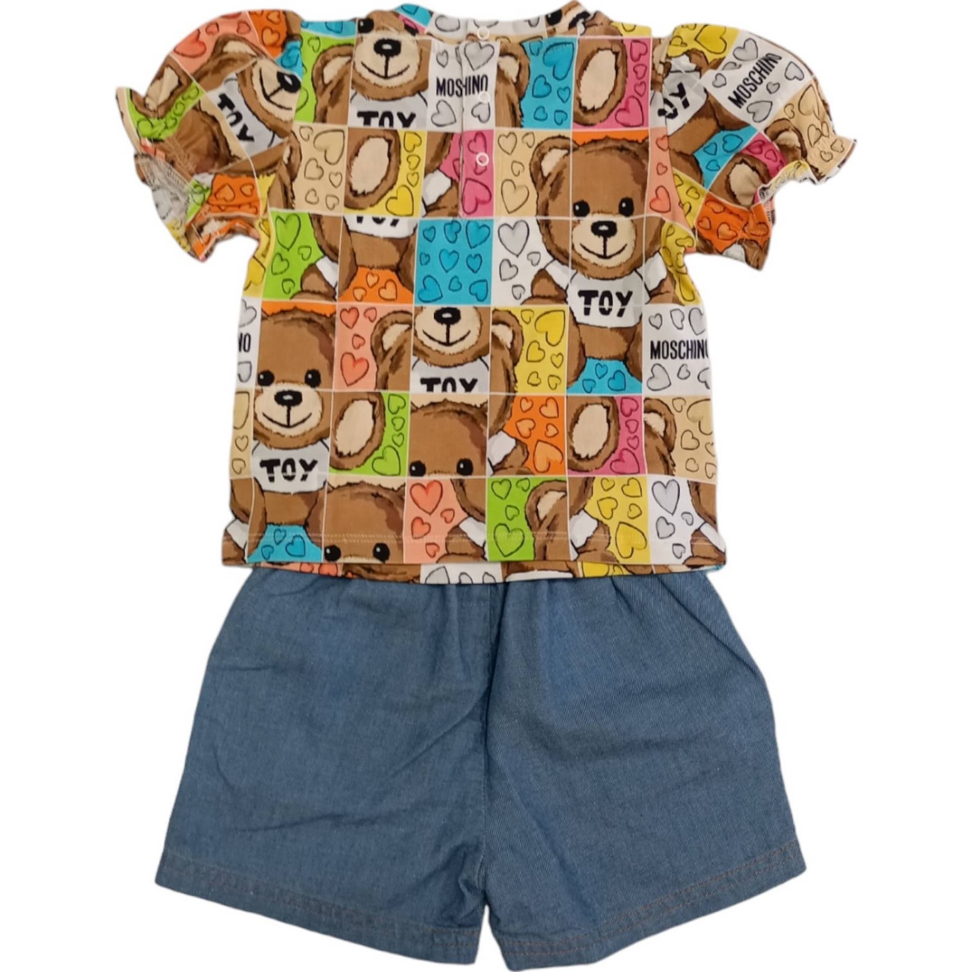 moschino Moschino - Blusa+shorts 40168 Blue MDG015L0E22 da bambino in T-shirt Drestige - Casamassima, commercioVirtuoso.it