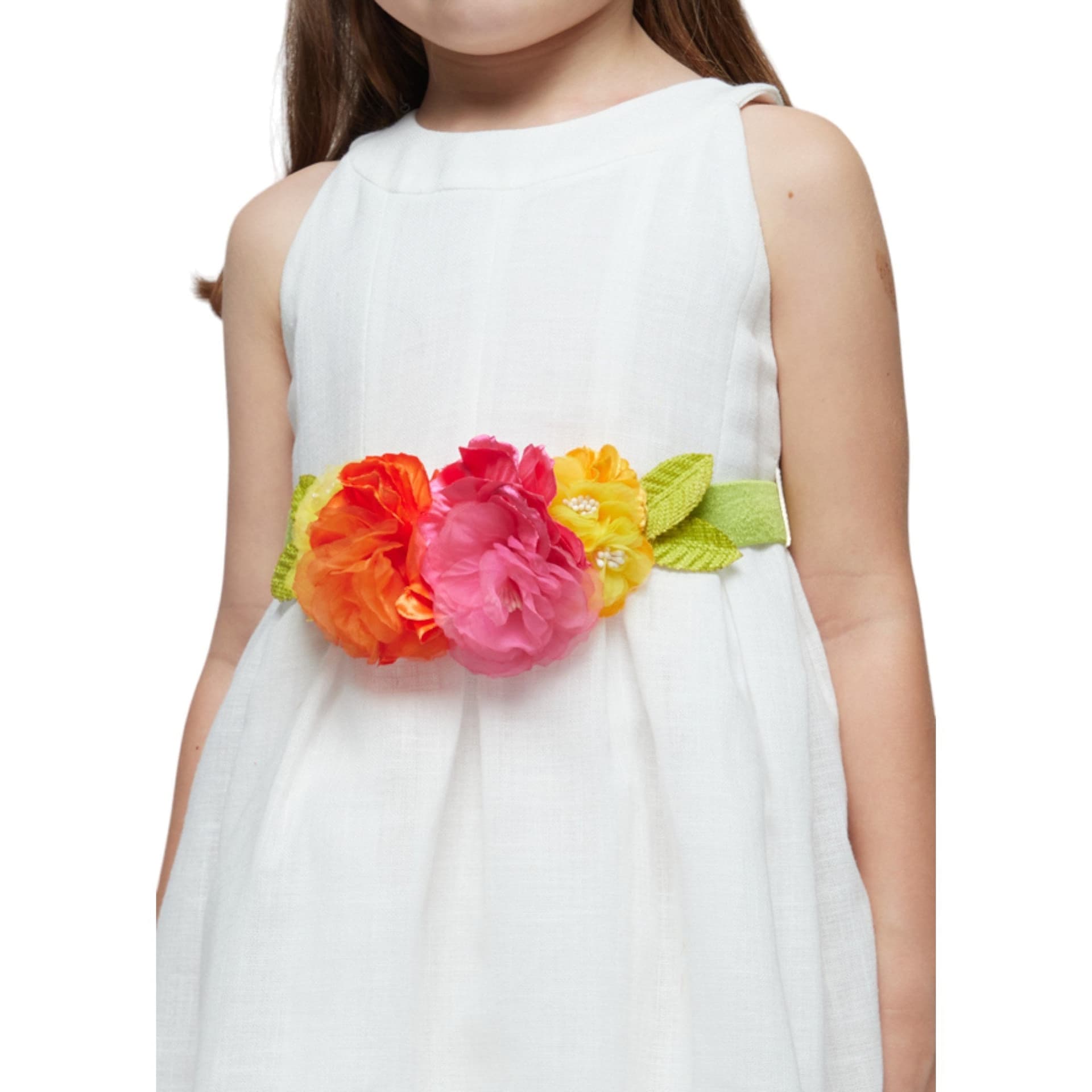 MAYORAL Mayoral - Vestito 014 Bianco Cinta Fiori 3959 da bambino in Felpe senza cappuccio Drestige - Casamassima, commercioVirtuoso.it