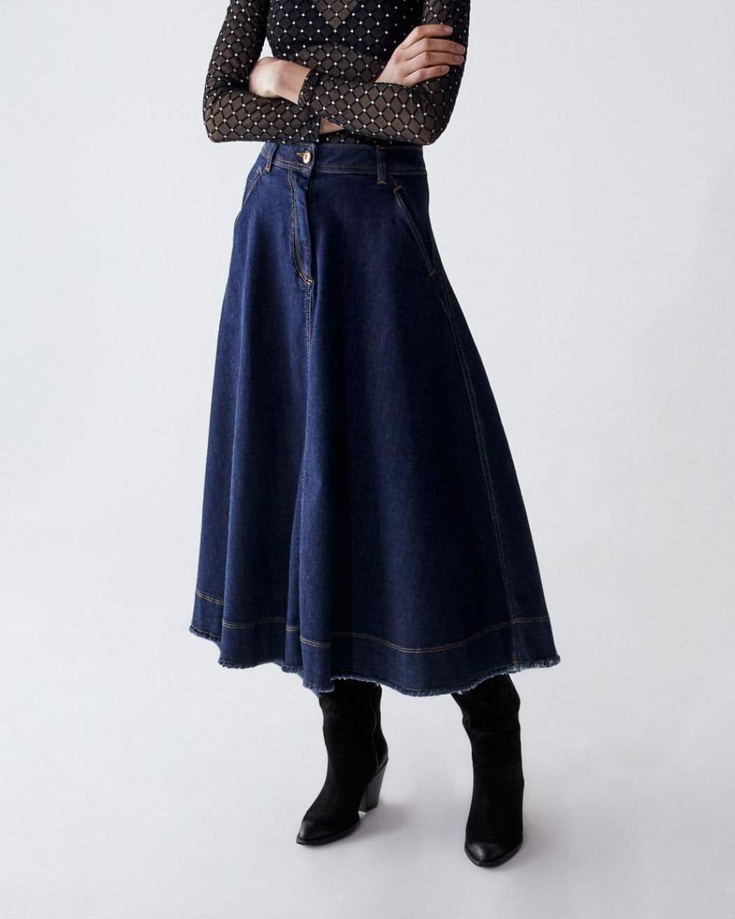SHAFT Shaft - Gonna Jeans Lesley Stretch Used BI1DN6D2724 da donna in Bottoni Drestige - Casamassima, commercioVirtuoso.it