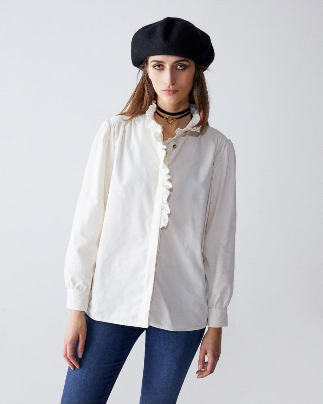 SHAFT Shaft - Camicia Velvet Gerry Panna BI1D9JT9800 da donna in Giacche Drestige - Casamassima, commercioVirtuoso.it