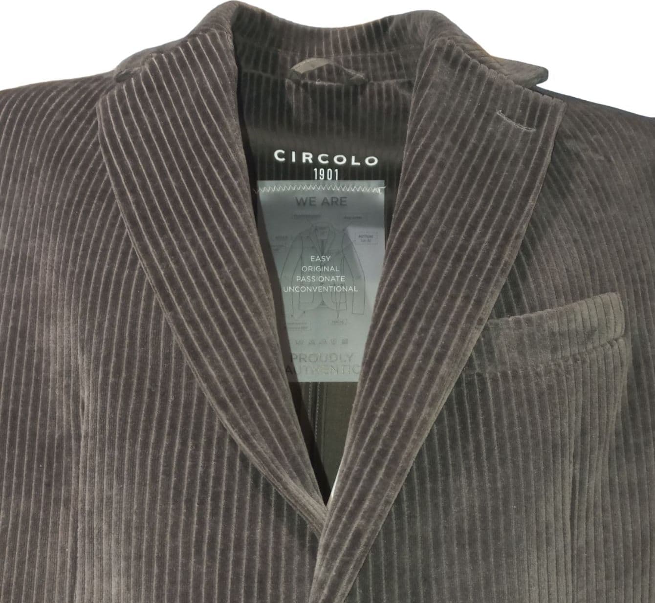 Circolo 1901 - Giacca Corduroy Grigio CN4040 da uomo in Giacche Drestige - Casamassima, commercioVirtuoso.it