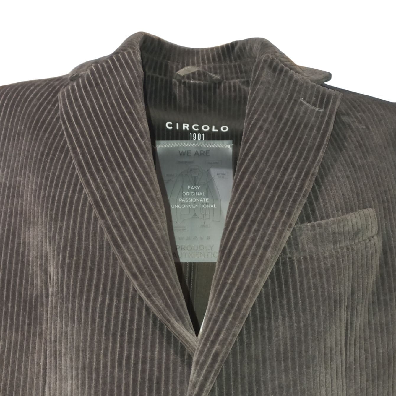 Circolo 1901 - Giacca Corduroy Grigio CN4040 da uomo in Giacche Drestige - Casamassima, commercioVirtuoso.it