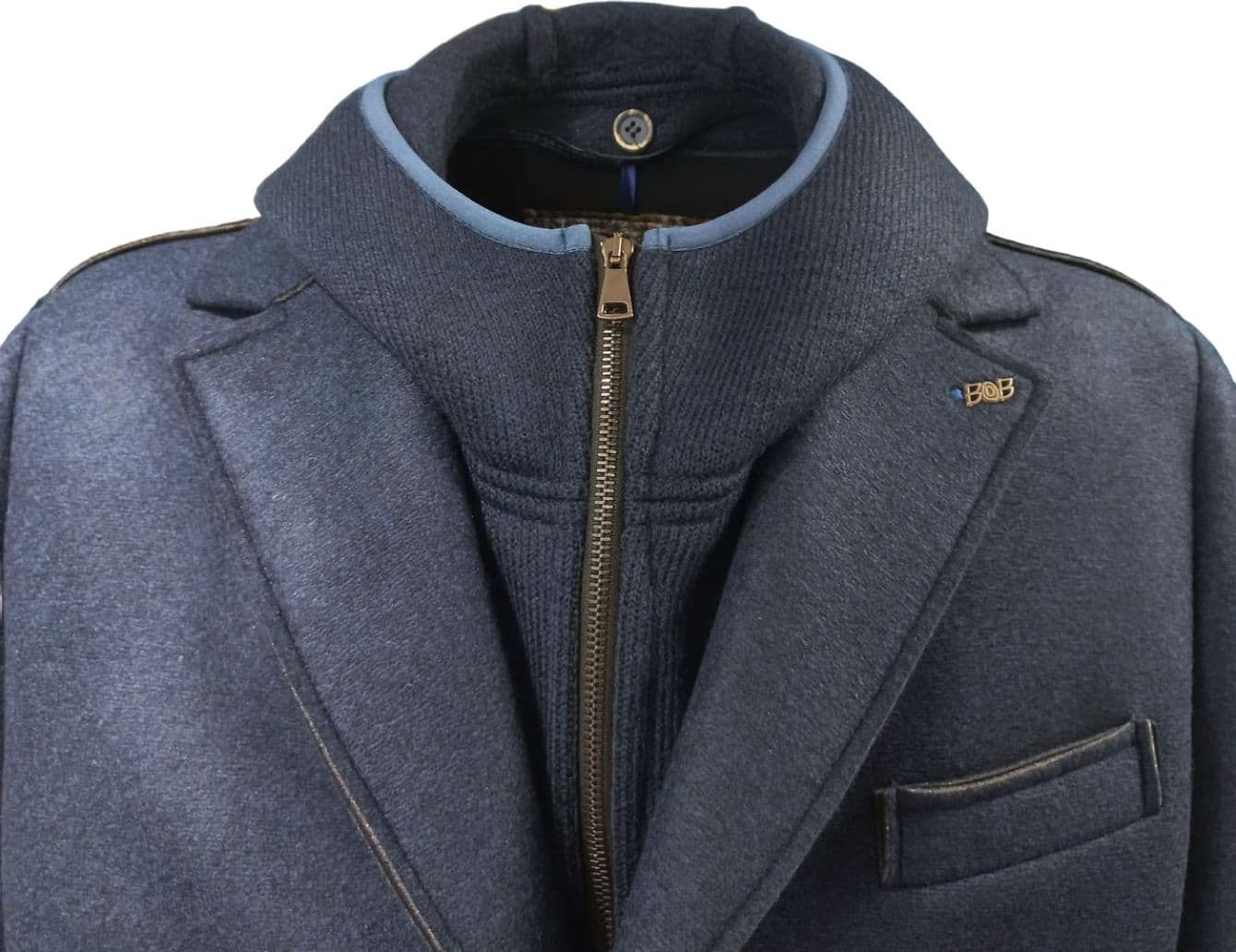 BOB Bob - Cappotto Monopetto Con Cappuccio Grigio A24ANDY164 da uomo in Cappotti Drestige - Casamassima, commercioVirtuoso.it