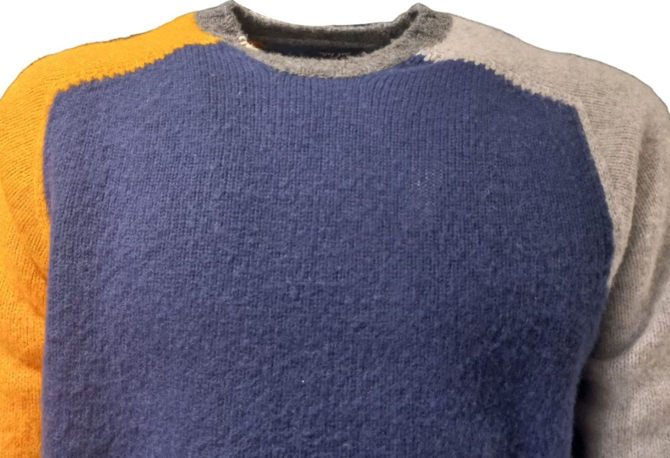 BOB Bob - Maglia Girocollo Lana Color Block Beige A24NASH da uomo in Maglioni Drestige - Casamassima, commercioVirtuoso.it