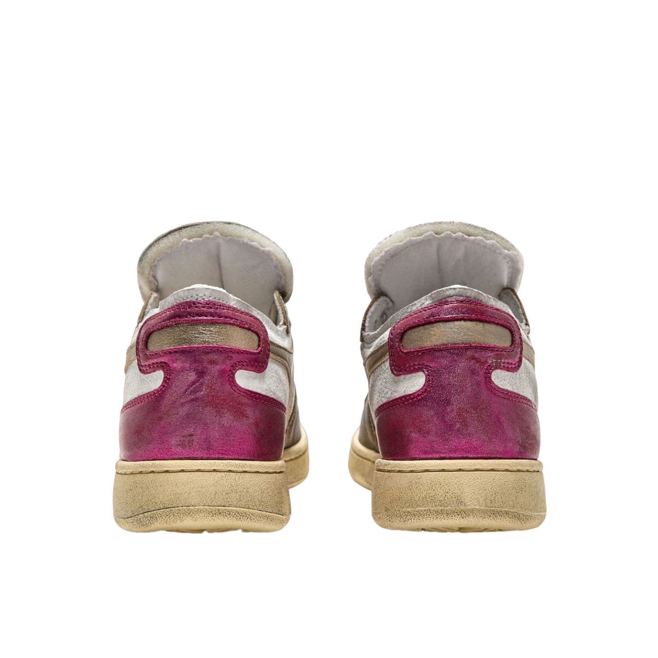 Diadora - Mi Basket Row Cut Metal Bianco/fucsia 201.180207 da donna in Sneaker casual Drestige - Casamassima, commercioVirtuoso.it