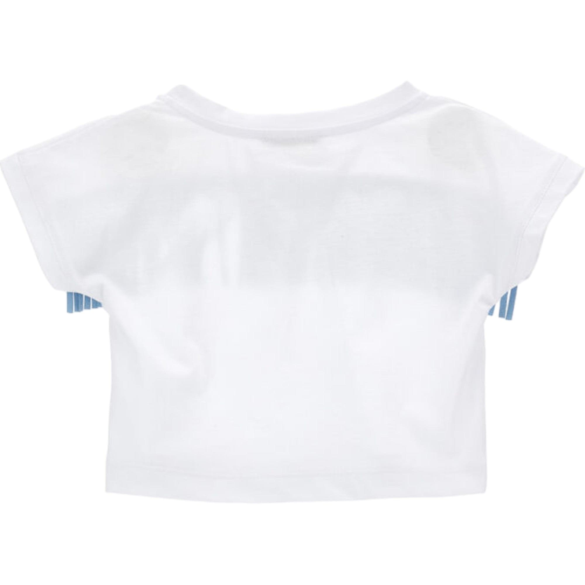 MONNALISA Monnalisa - T-shirt Frange Bia/celeste 9958 11C604 3206 da bambino in T-shirt Drestige - Casamassima, commercioVirtuoso.it