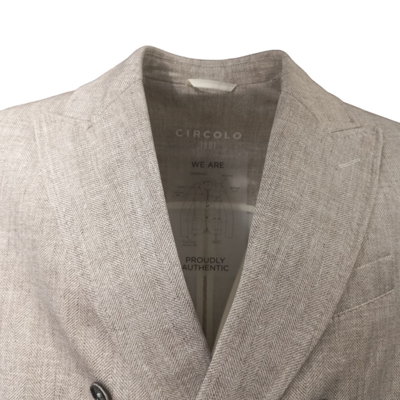 Circolo 1901 - Doppio Petto Piquet Beige CN4338 da uomo in Giacche da abito Drestige - Casamassima, commercioVirtuoso.it
