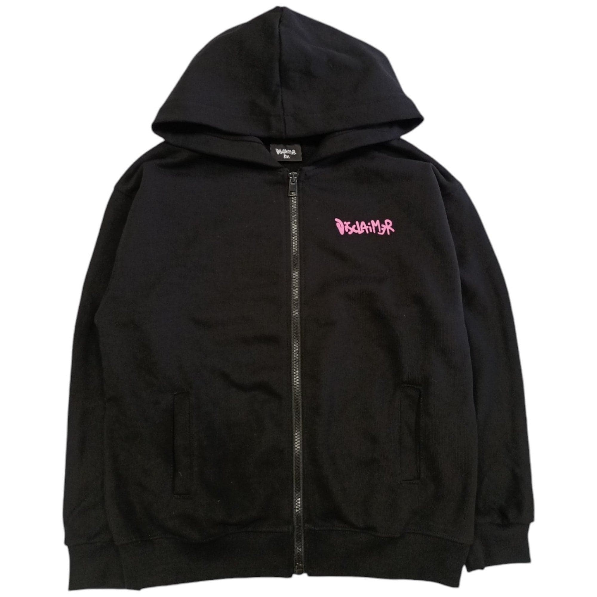 DISCLAIMER Disclaimer - Felpa Zip Nera C/logo Rosa 58312
