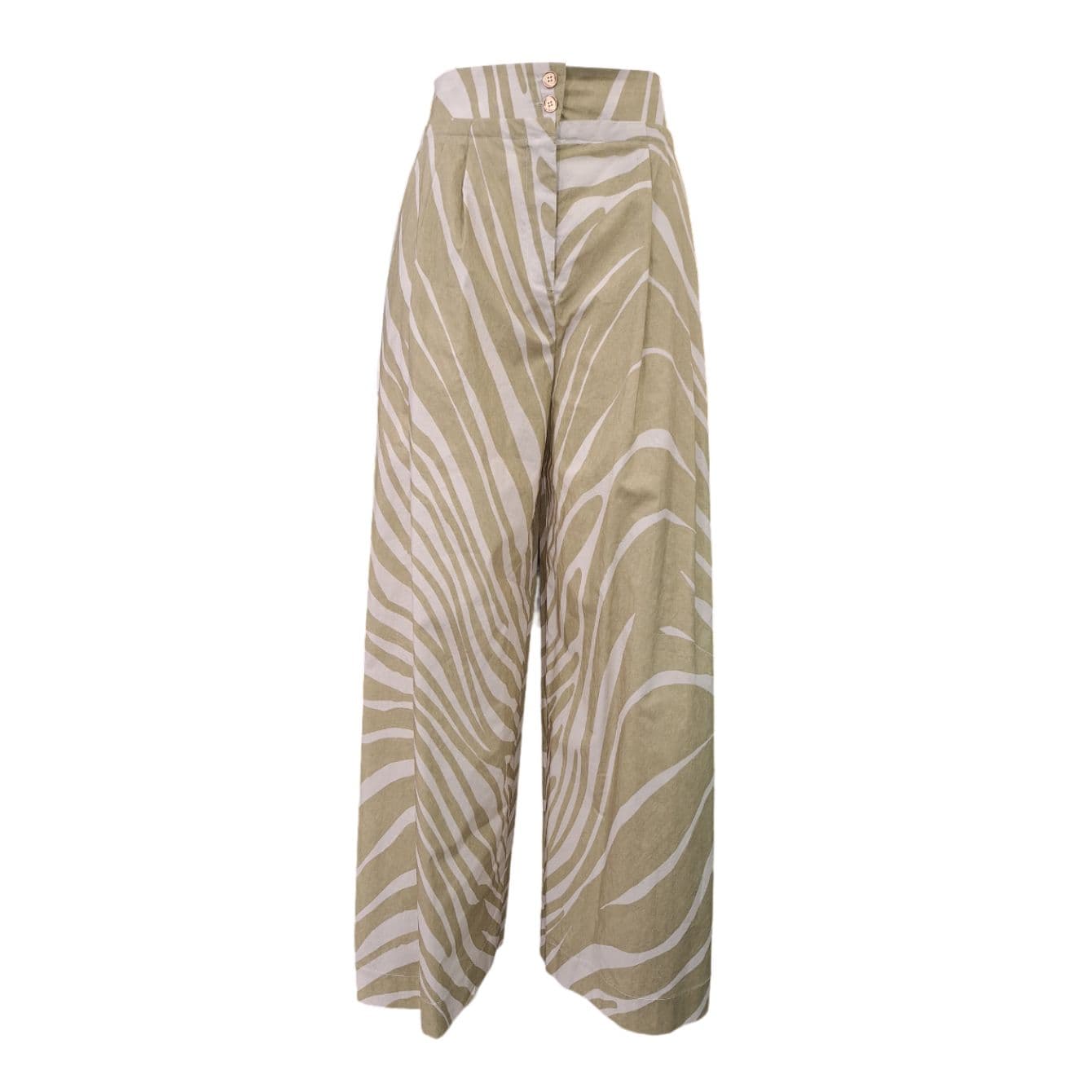 SKILLS &amp; GENES Skills &amp; Genes - Pantalone Ampio Beige/verde W271GINA582