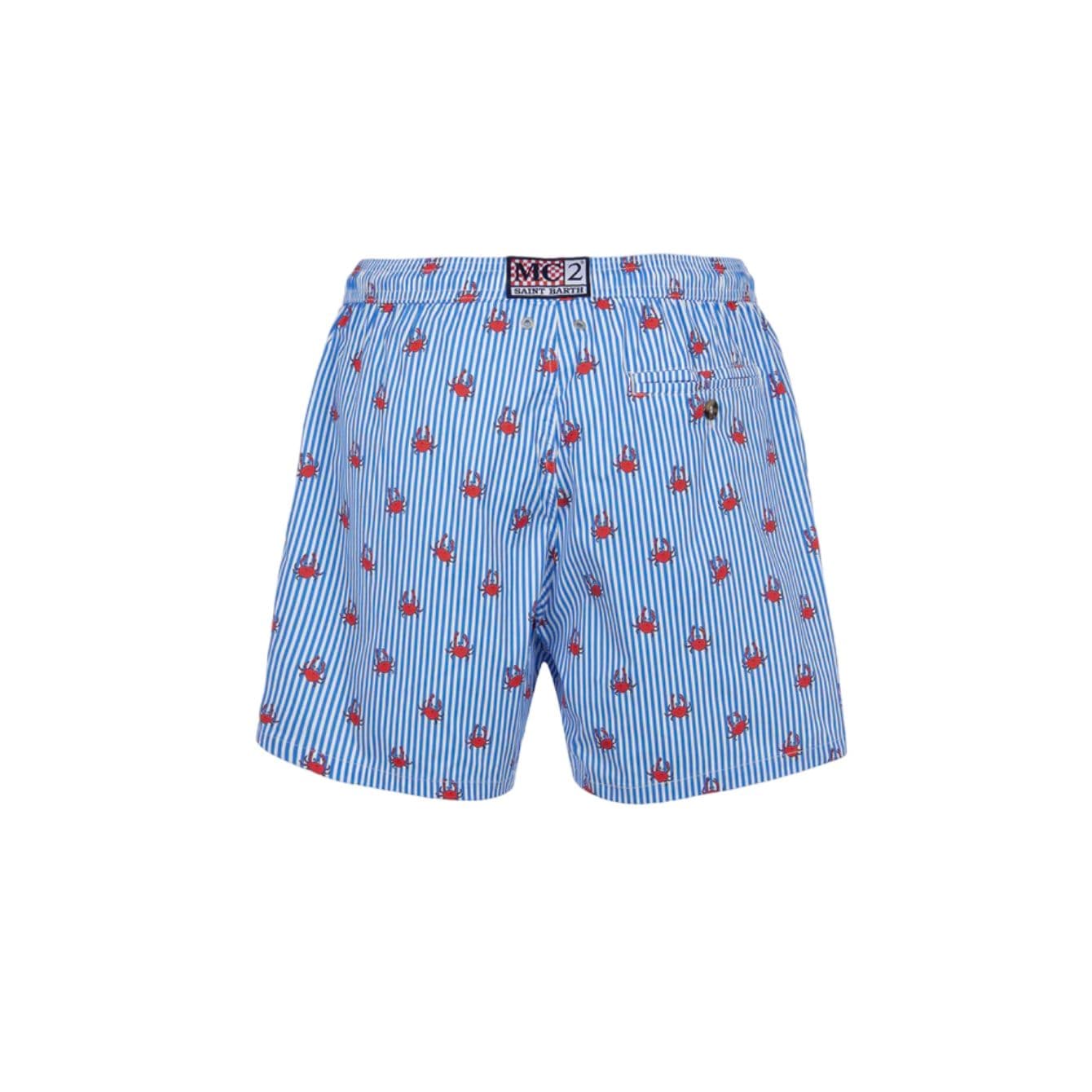 SAINT BARTH Saint Barth - Boxer Mare Granchi A Righe Azz. COMFORT 03216F da uomo in Pantaloncini e calzoncini Drestige - Casamassima, commercioVirtuoso.it