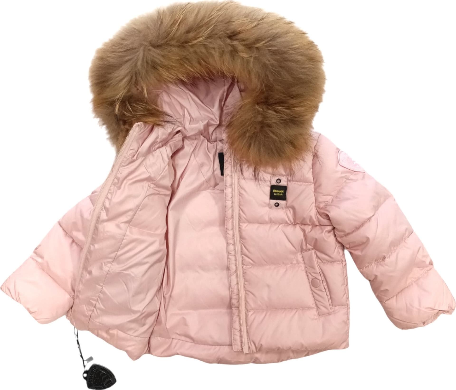 Blauer - Piumino 506 Rosa C/pelliccia 24WBBXC02550 da bambino in Cappotti Drestige - Casamassima, commercioVirtuoso.it