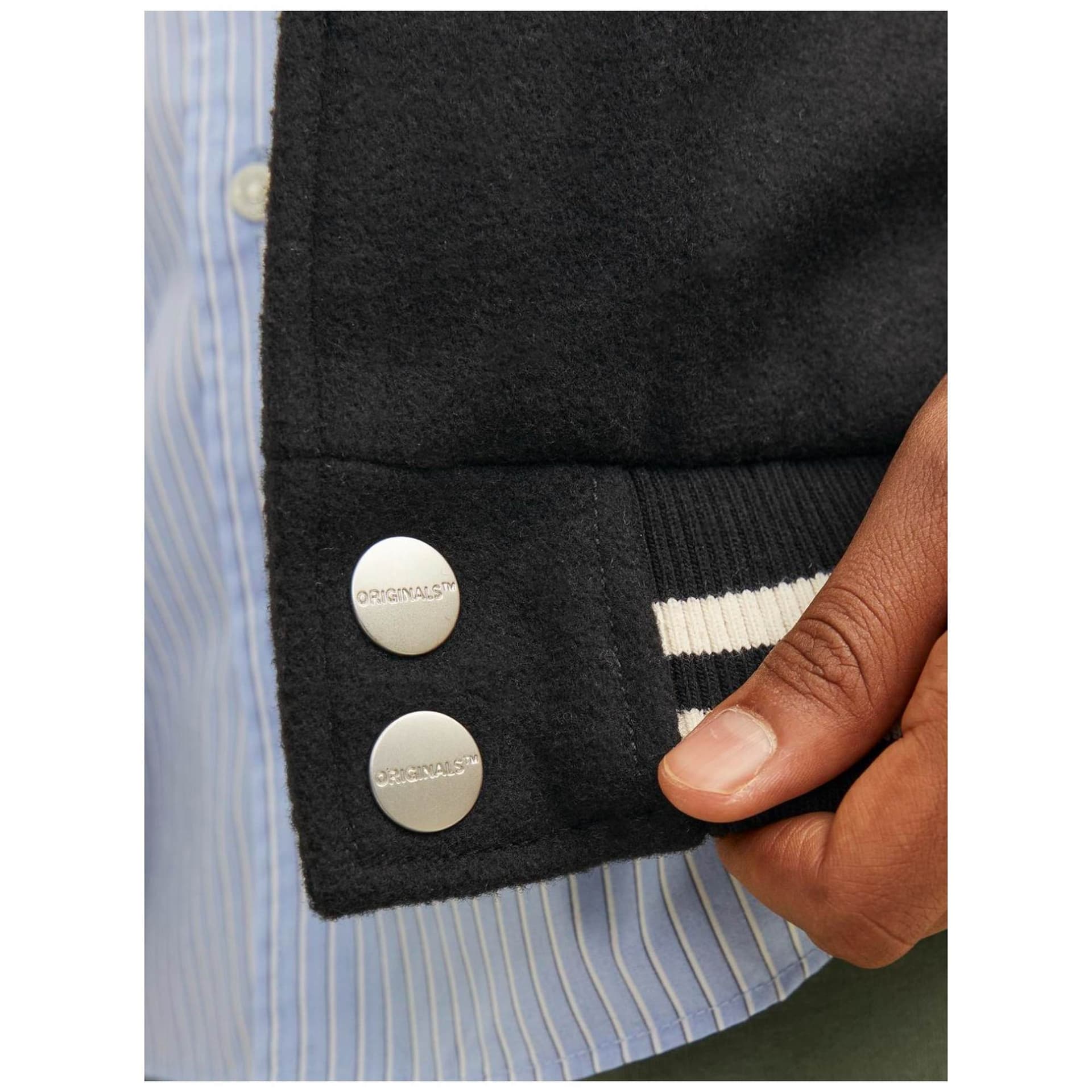 JACK &amp; JONES Jack &amp; Jones - Giubbotto Nero/panna College 12261333 da bambino in Giacche Drestige - Casamassima, commercioVirtuoso.it