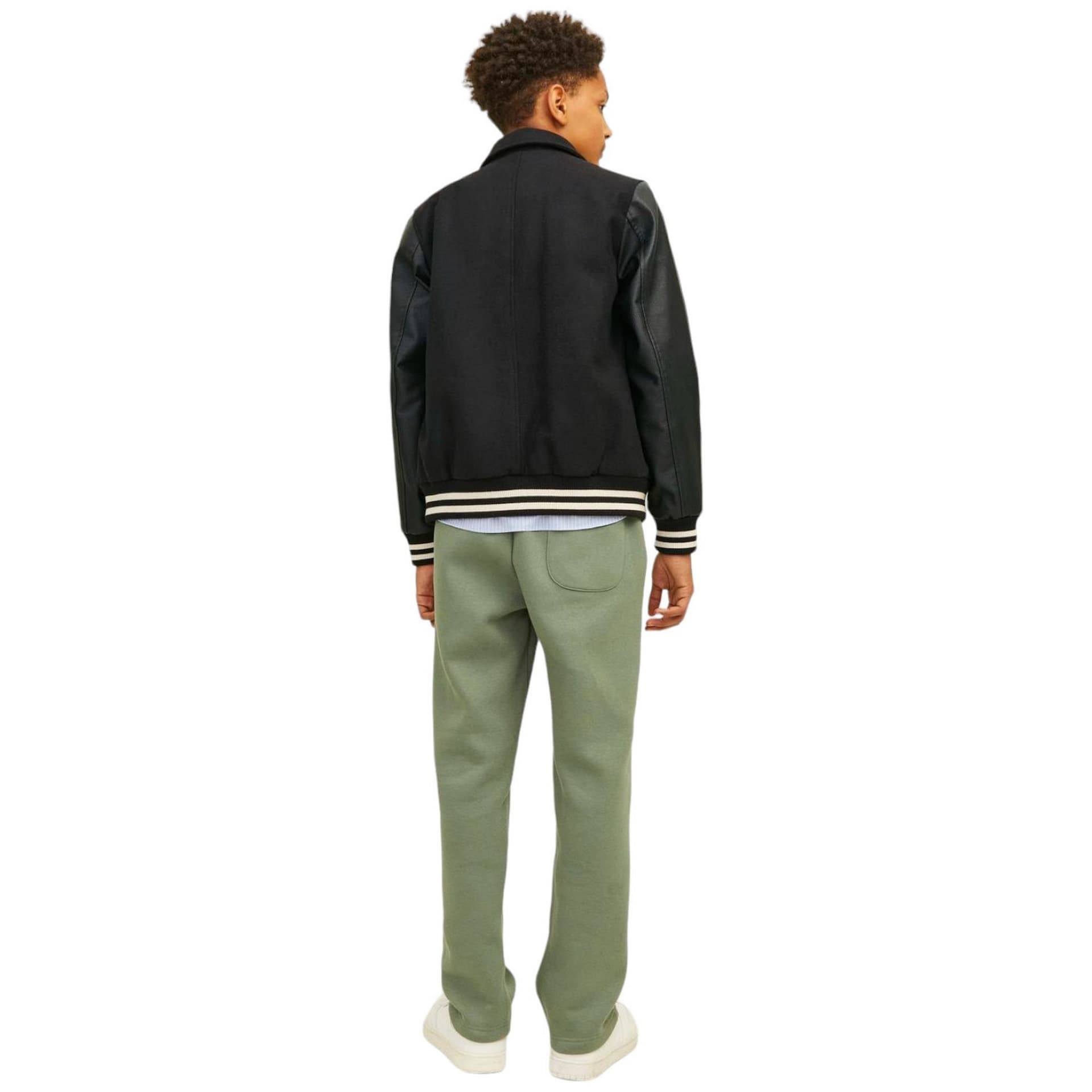 JACK &amp; JONES Jack &amp; Jones - Giubbotto Nero/panna College 12261333 da bambino in Giacche Drestige - Casamassima, commercioVirtuoso.it