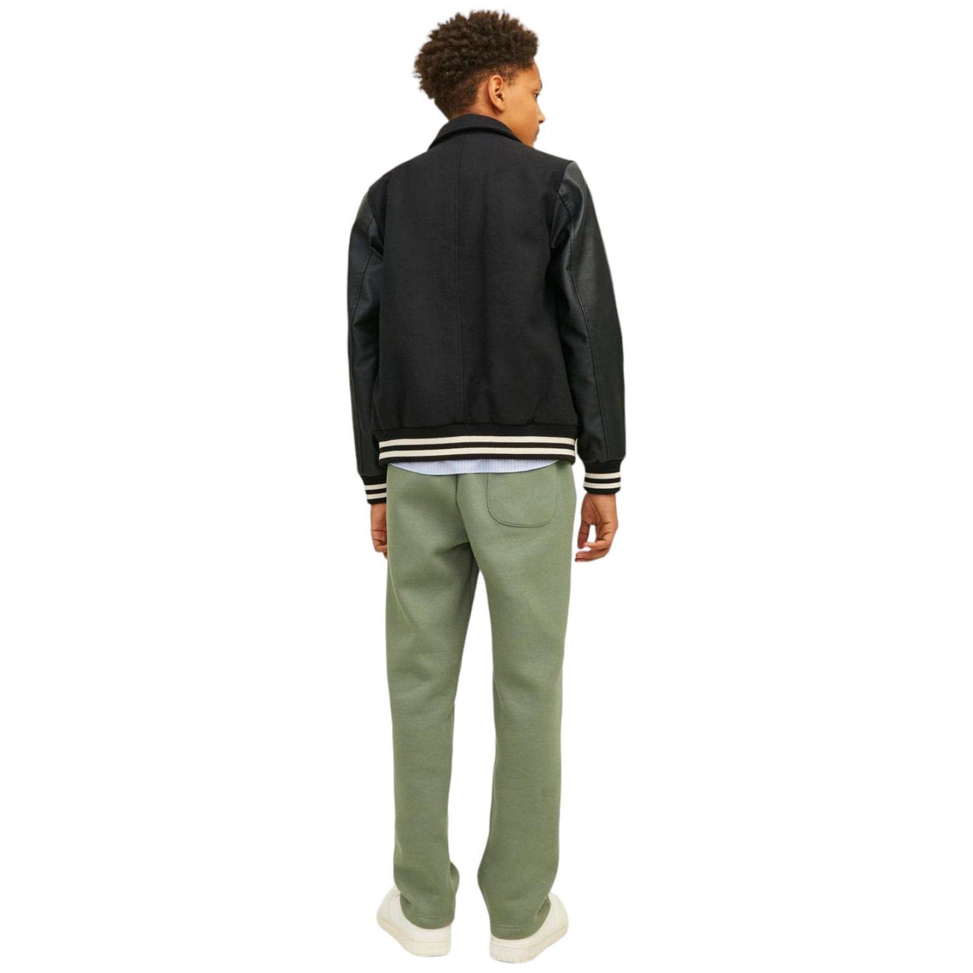 JACK &amp; JONES Jack &amp; Jones - Giubbotto Nero/panna College 12261333 da bambino in Giacche Drestige - Casamassima, commercioVirtuoso.it