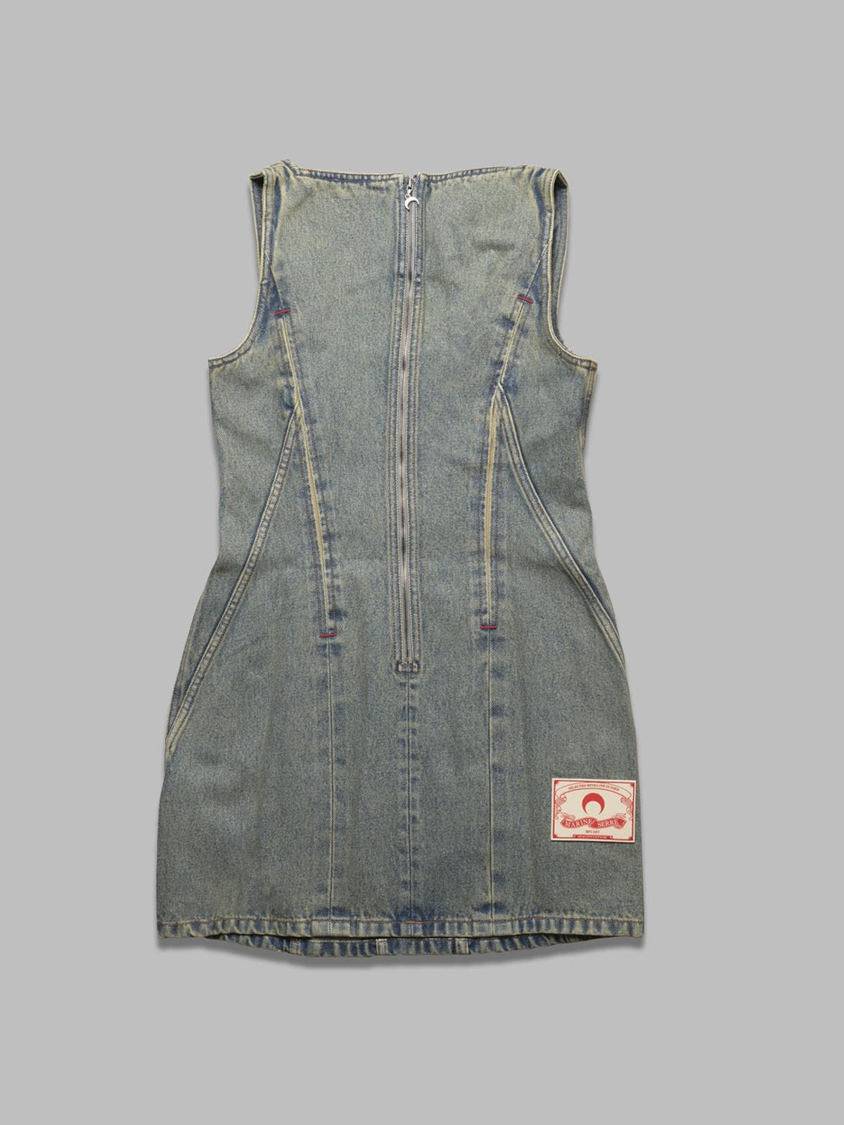 MARINE SERRE moon laser denim mini dress da donna in Casual Drestige - Casamassima, commercioVirtuoso.it