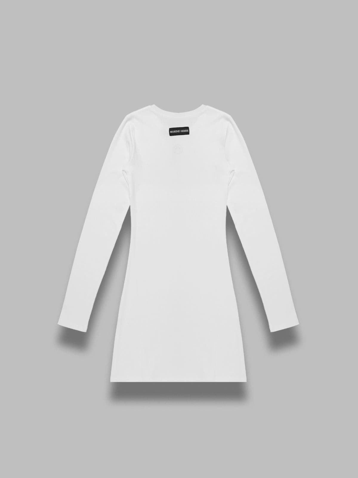 MARINE SERRE moon logo ribbed jersey ls mini dress da donna in Casual Drestige - Casamassima, commercioVirtuoso.it