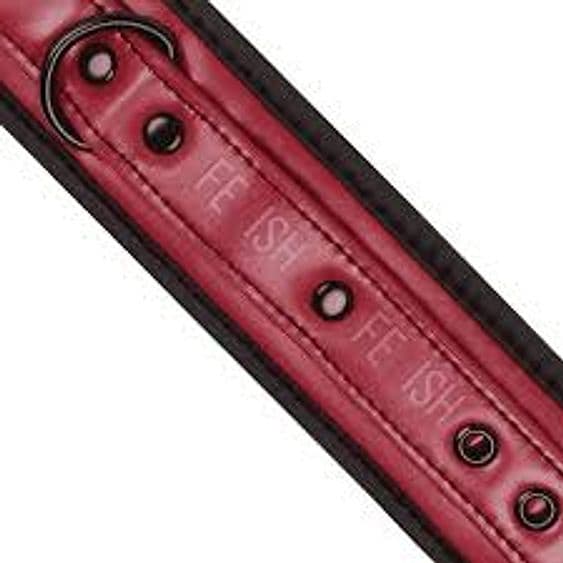 Cavigliere piedi bondage rosso nero Fetish imbottite pelle vegana Dark room in prodotto Erosdom - Palmi, commercioVirtuoso.it