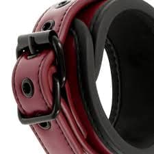 Cavigliere piedi bondage rosso nero Fetish imbottite pelle vegana Dark room in prodotto Erosdom - Palmi, commercioVirtuoso.it