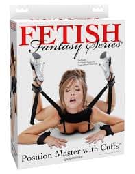 Bondage Master set blocco posizioni nero regolabile ideale per BDSM e fetish in prodotto Erosdom - Palmi, commercioVirtuoso.it