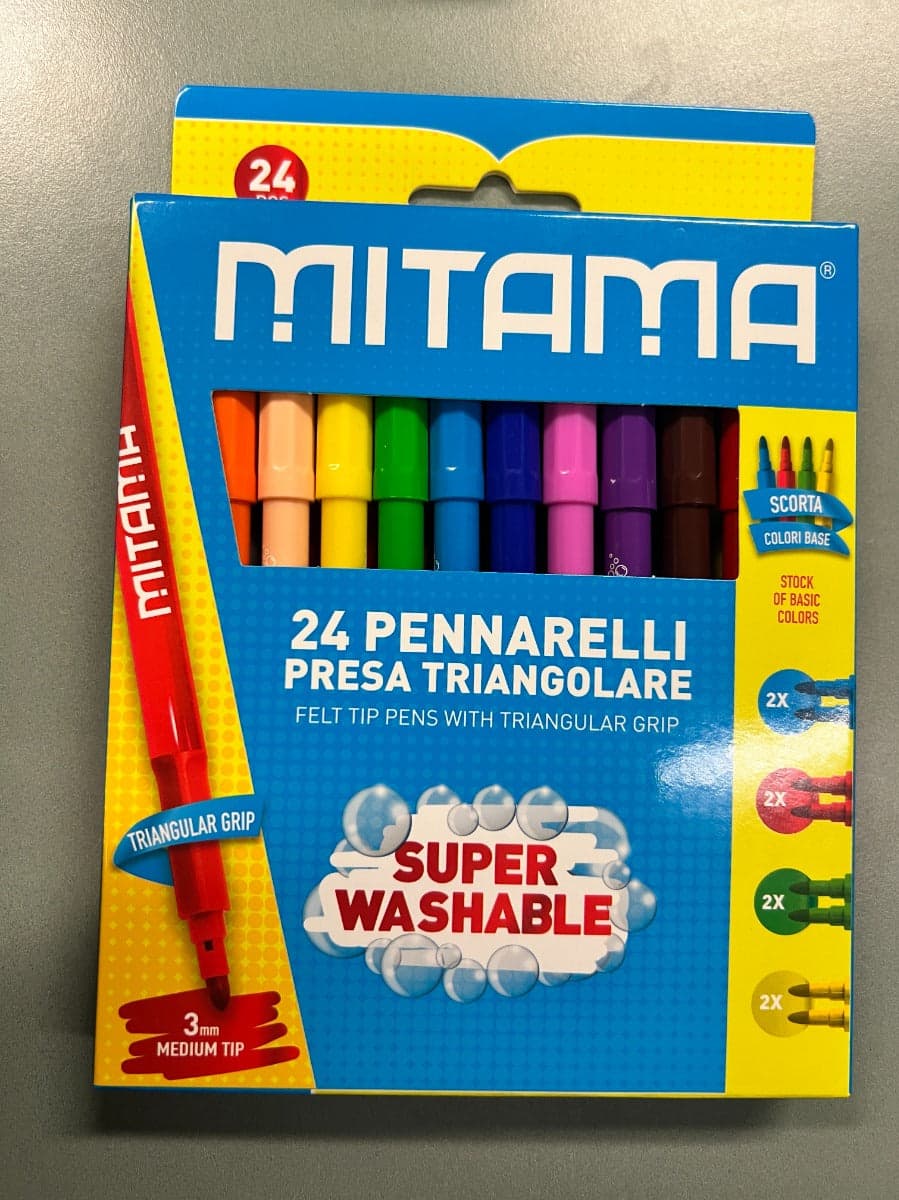 MITAMA - 24 PENNARELLI PRESA TRIANGOLARE in Pennarelli per bambini Stockdoc - Terni, commercioVirtuoso.it